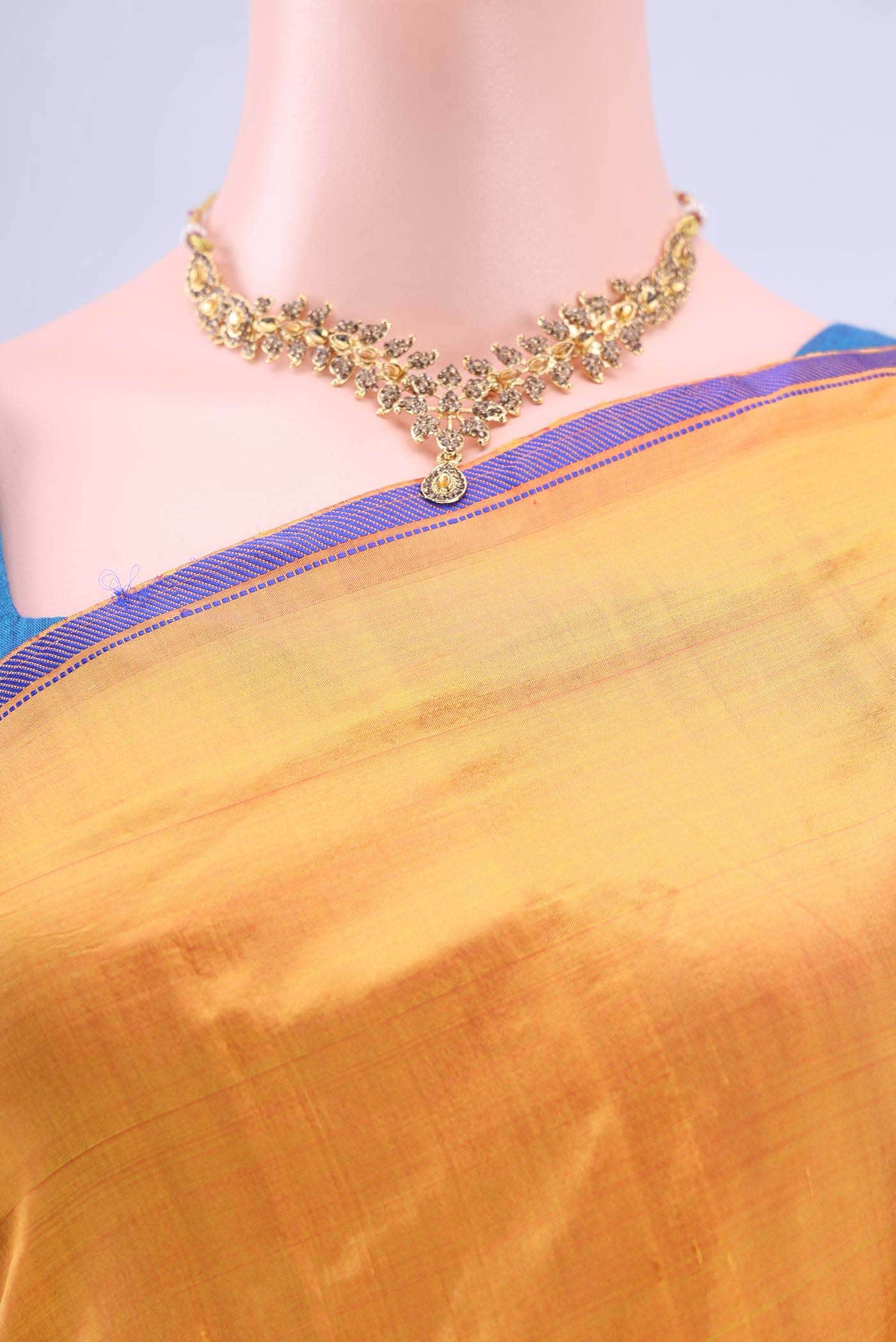 Yellow Kanchipuram Silk Saree