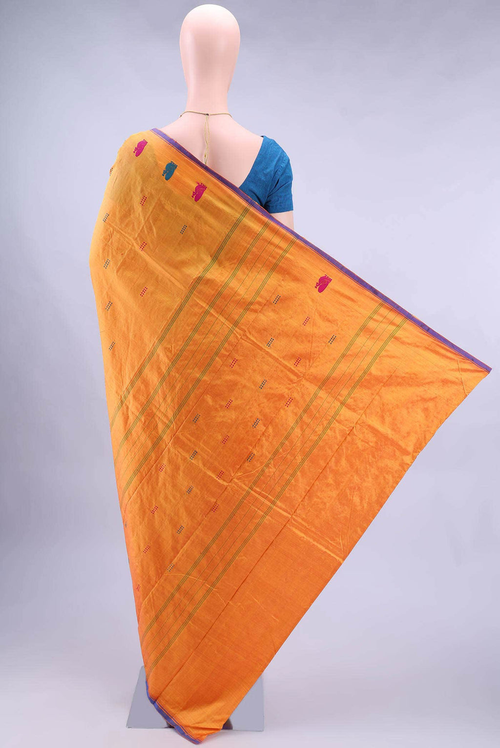 Yellow Kanchipuram Silk Saree