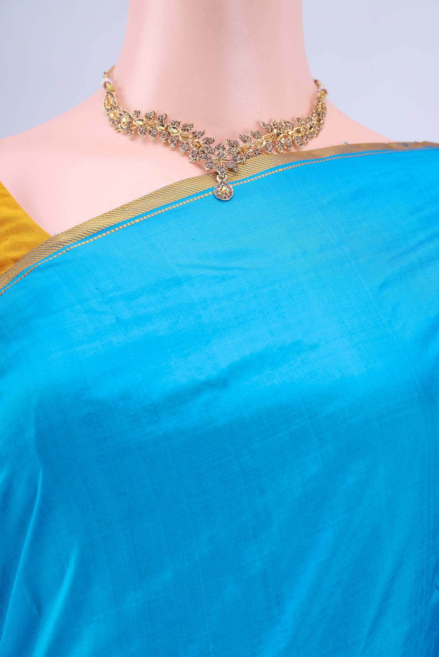 Blue Kanchipuram Silk Saree