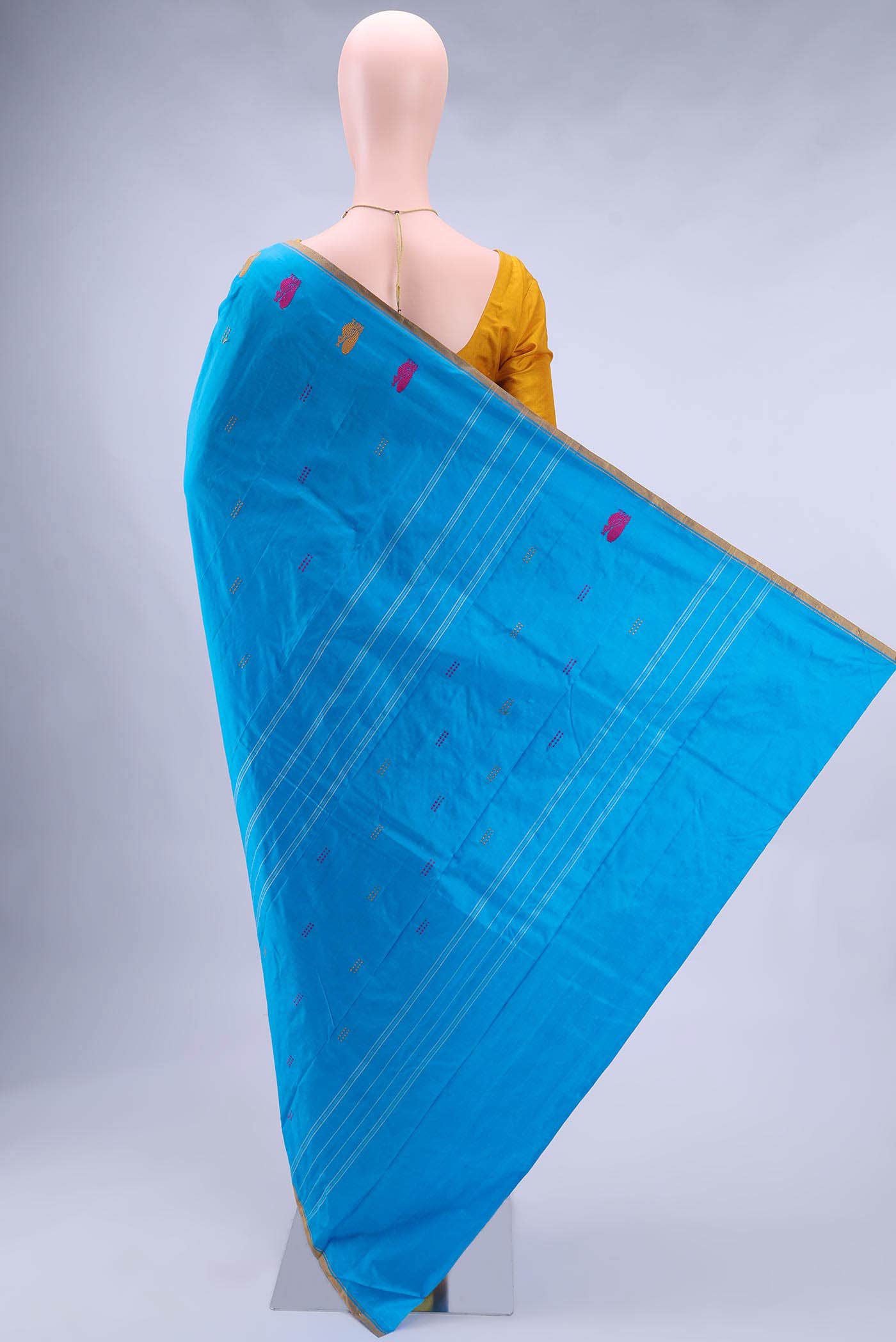 Blue Kanchipuram Silk Saree