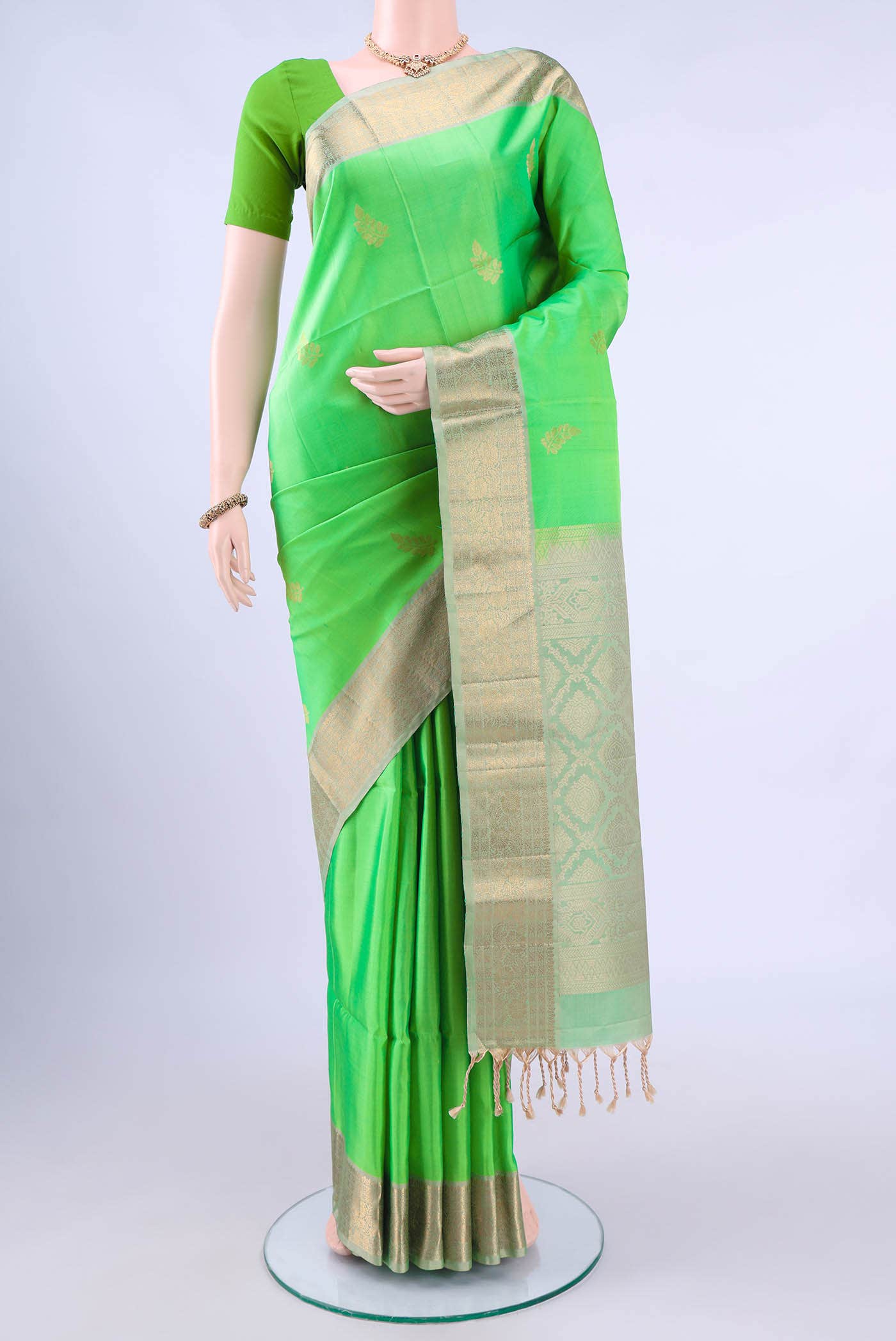 Mint Green Soft Silk Saree