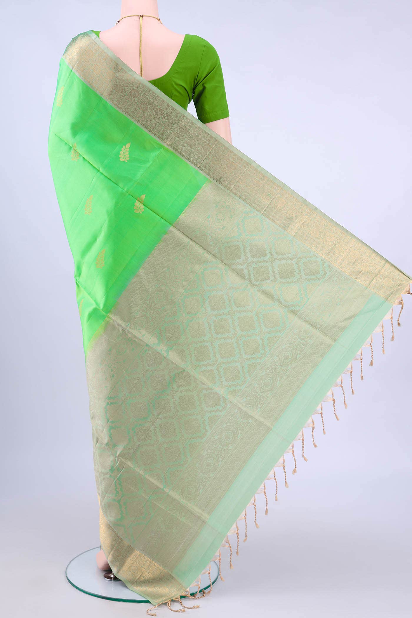 Mint Green Soft Silk Saree