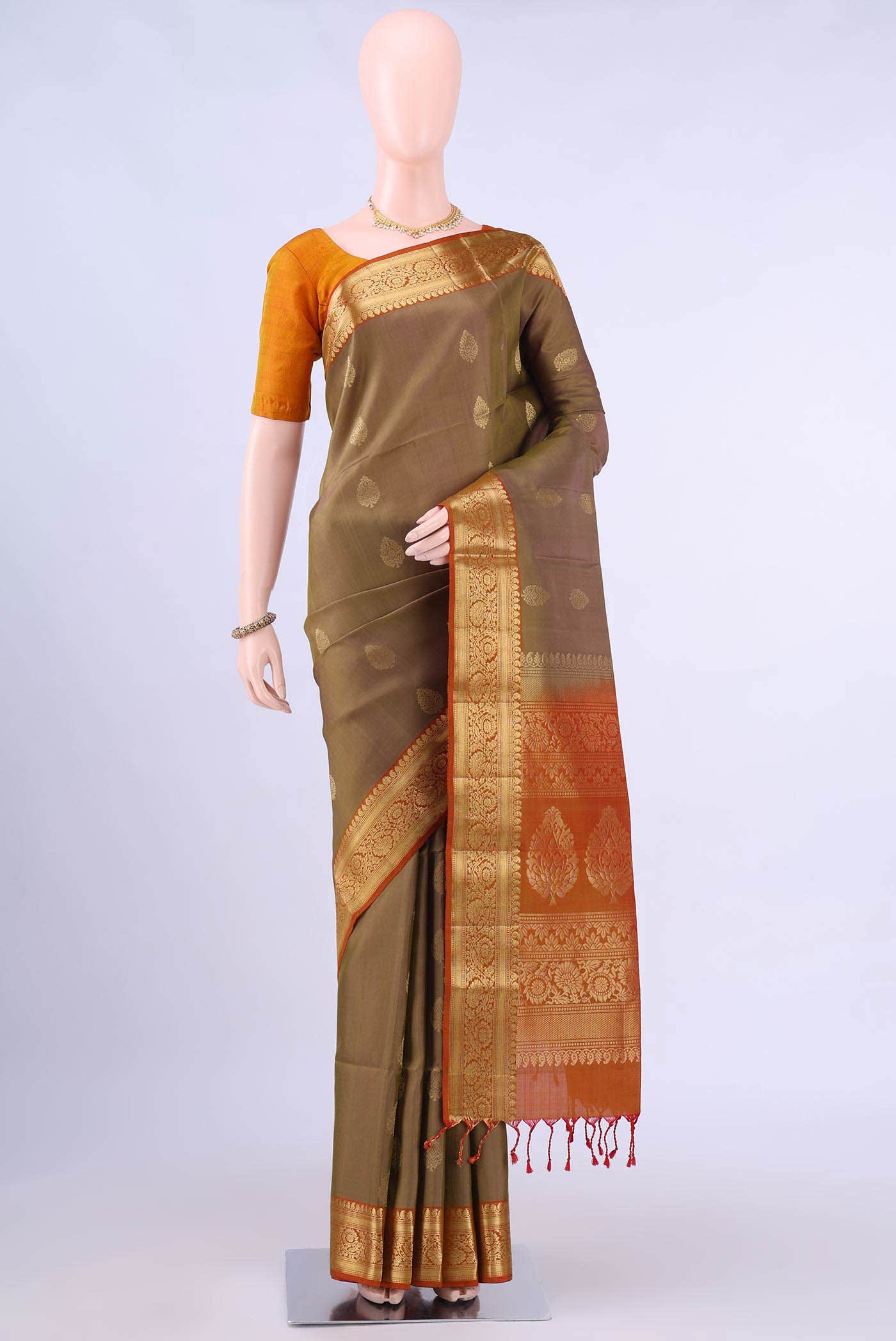 Mehandi Green Soft Silk Saree