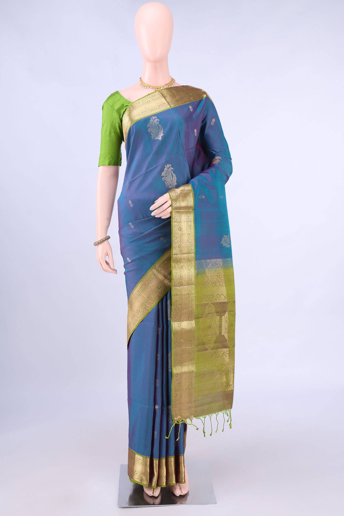 Davys Grey Soft Silk Saree