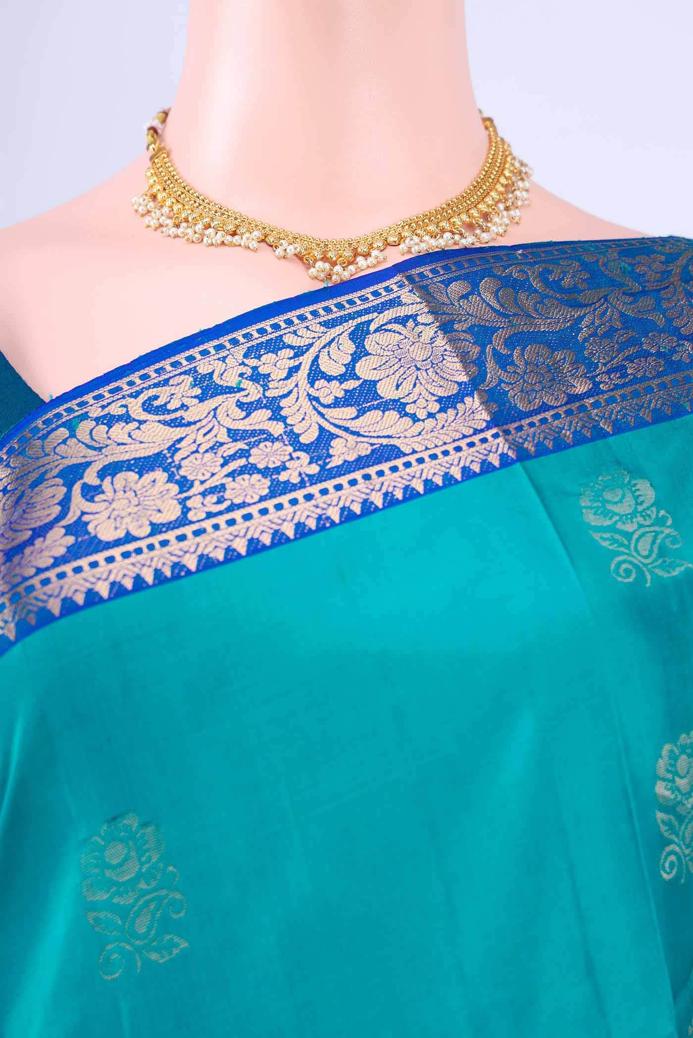 Sea Green Soft Silk Saree