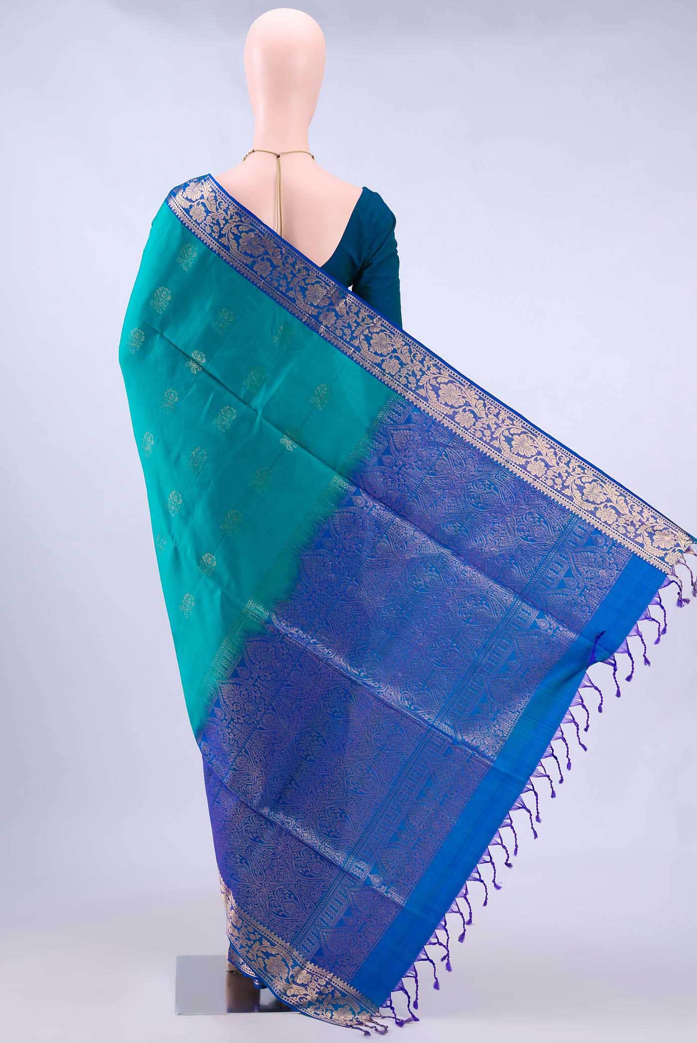 Sea Green Soft Silk Saree