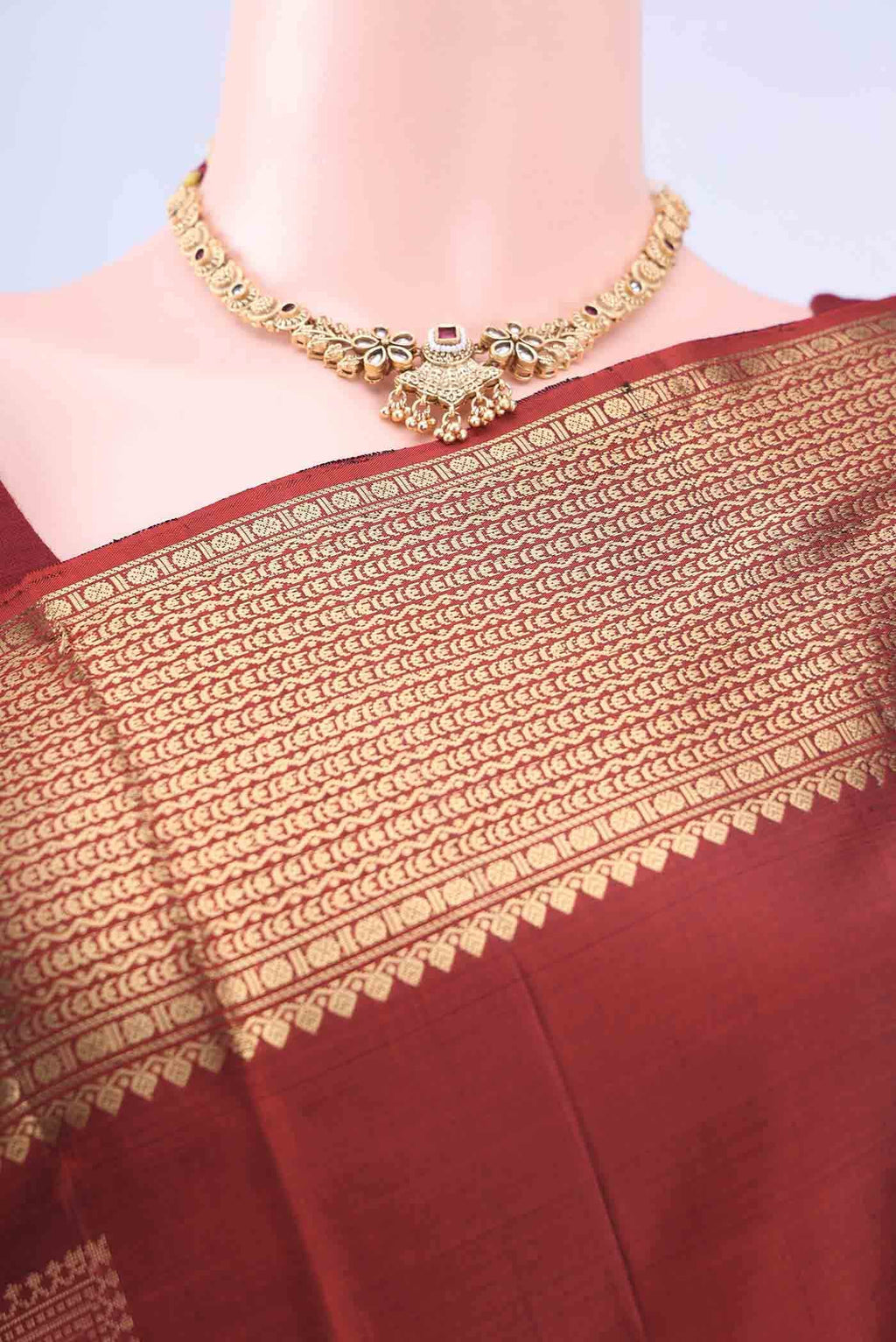 Rust Dual Tone Soft Silk Saree