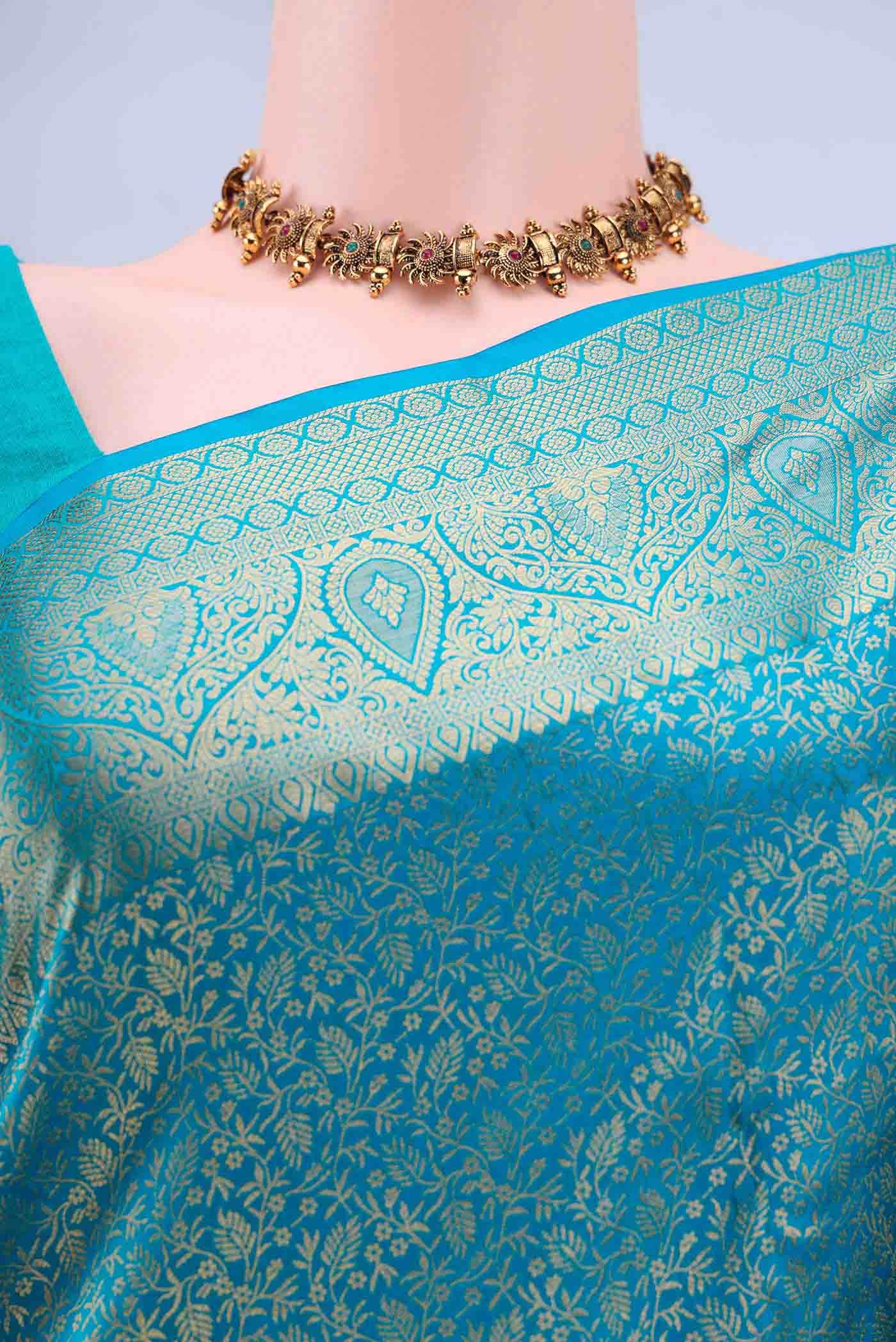 Blue Bangalore Silk Saree