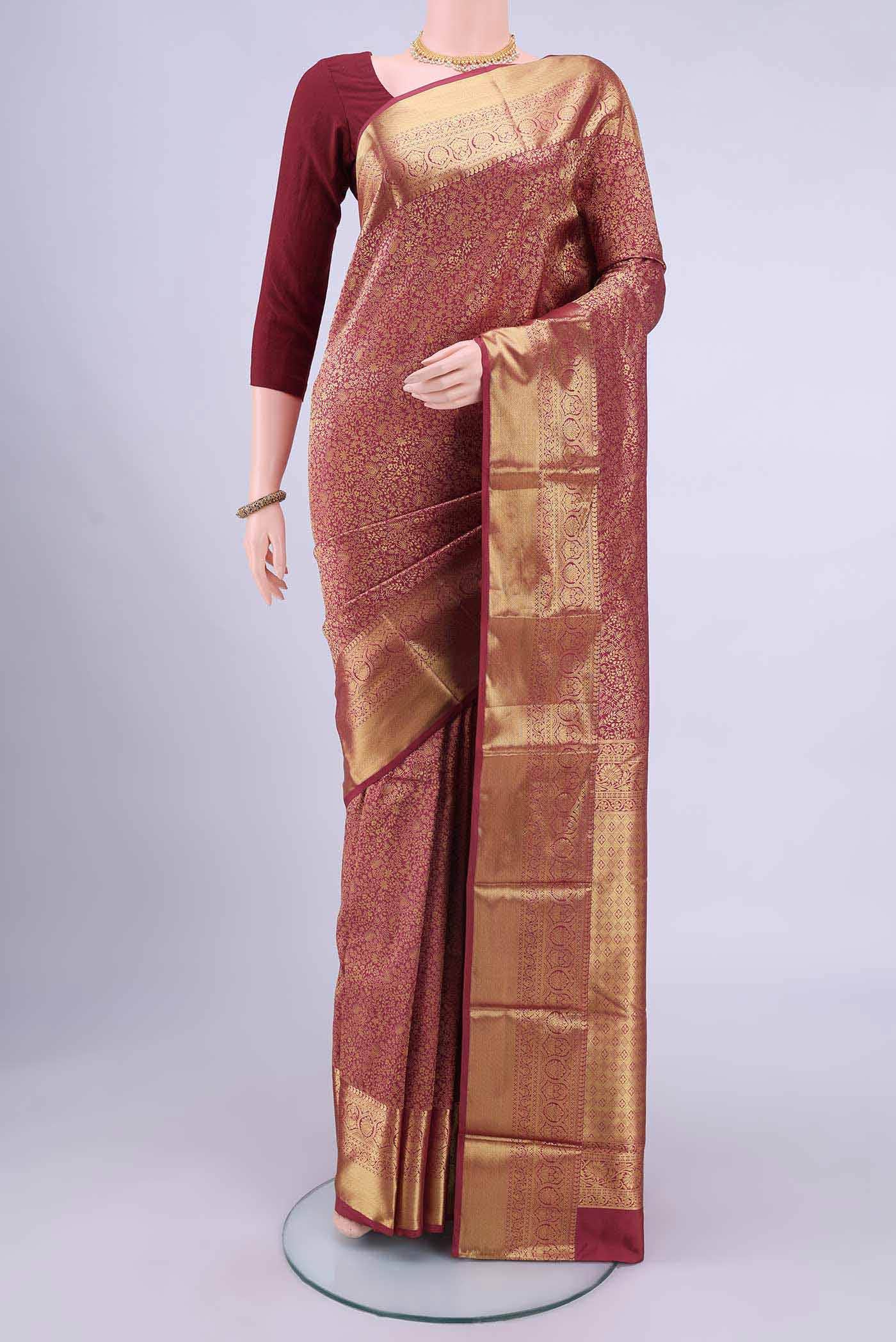 Maroon Kanchipuram Saree