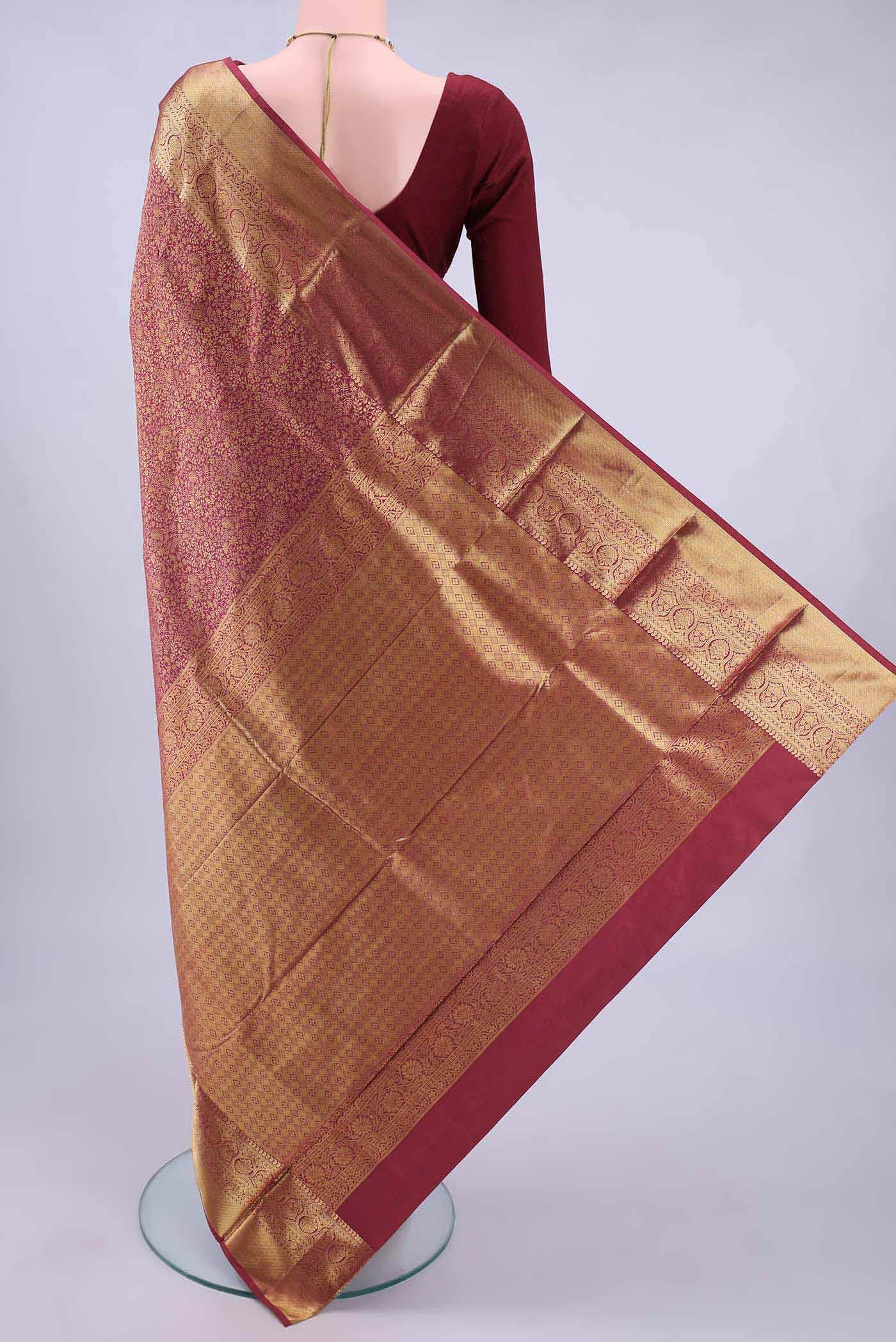 Maroon Kanchipuram Saree