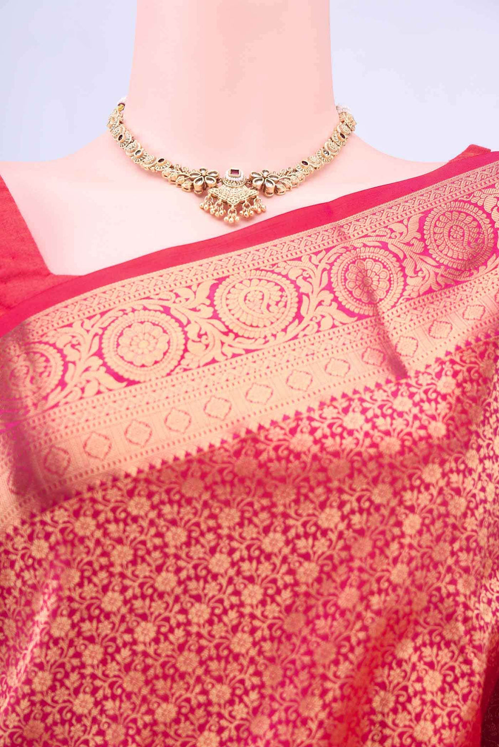 Brick Orange Bangalore Silk Saree