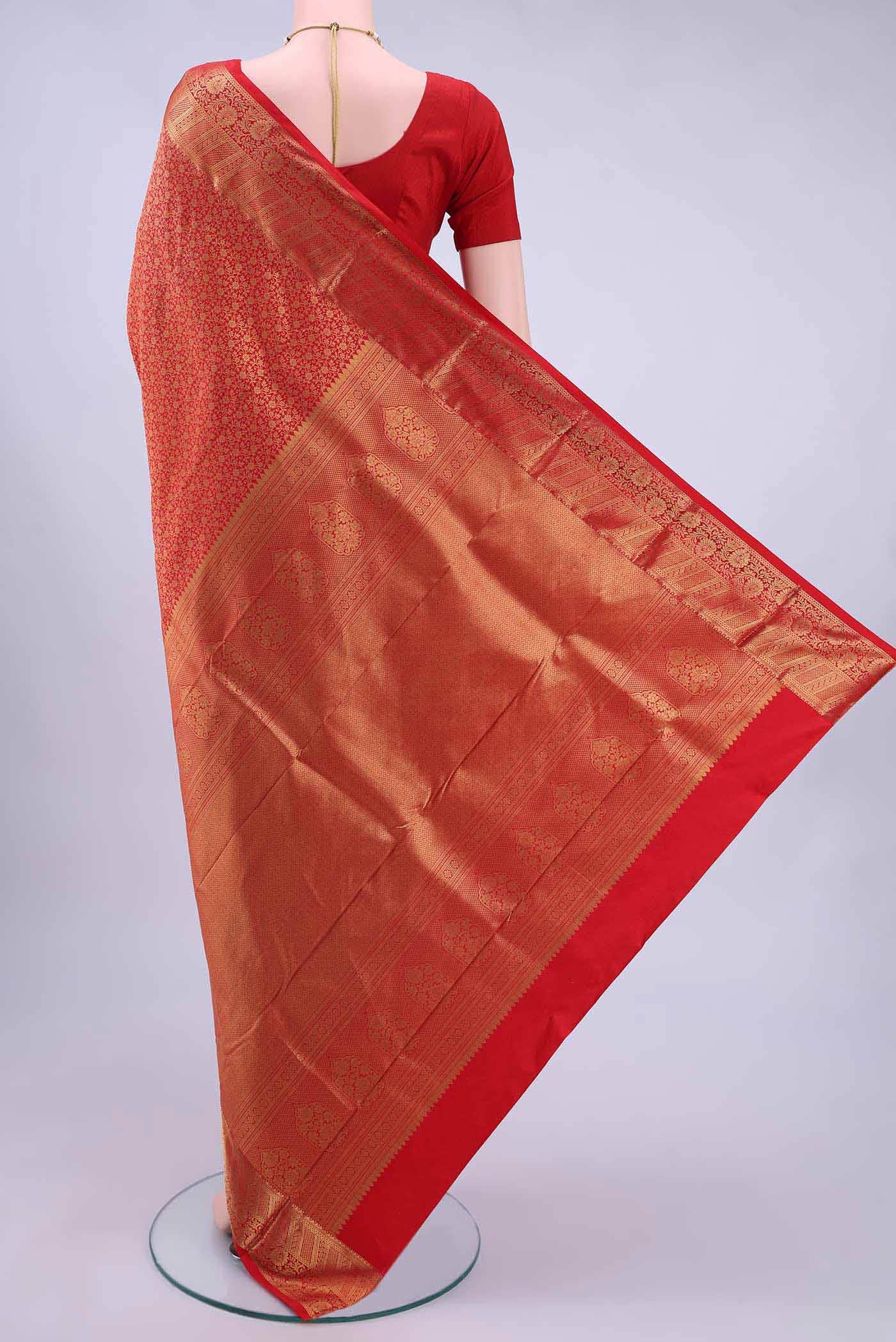 Imperial Red Kanchipuram Saree