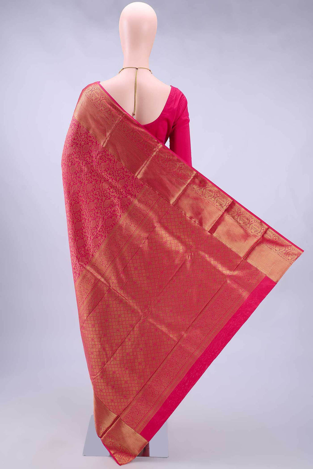 Pink Bangalore Silk Saree