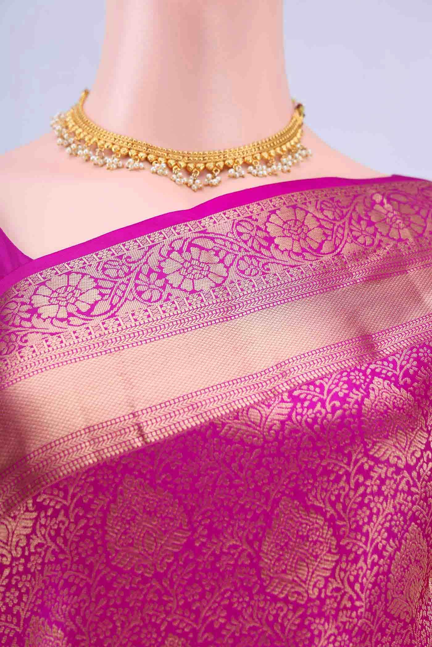 Rani Pink Bangalore Silk Saree
