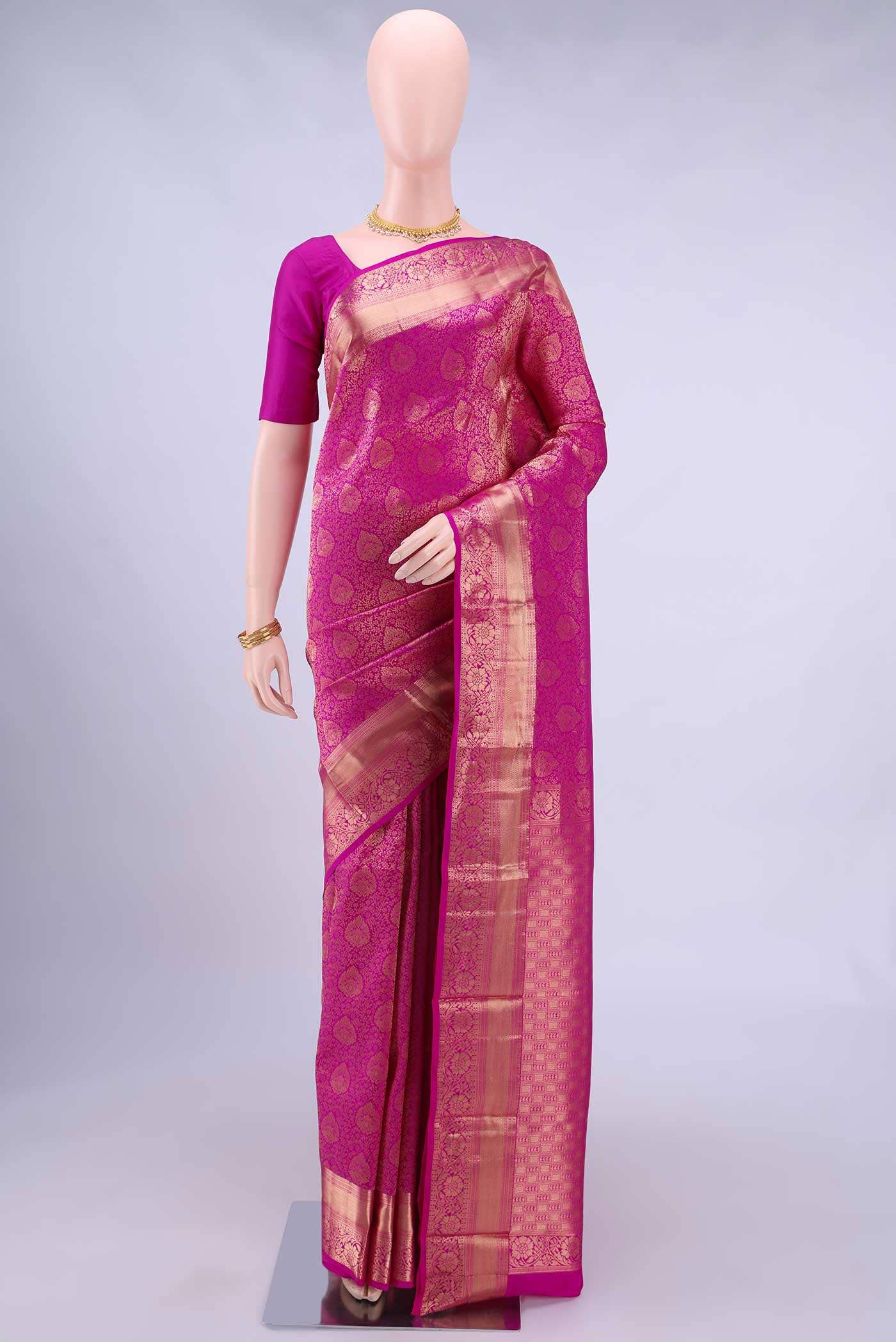 Rani Pink Bangalore Silk Saree