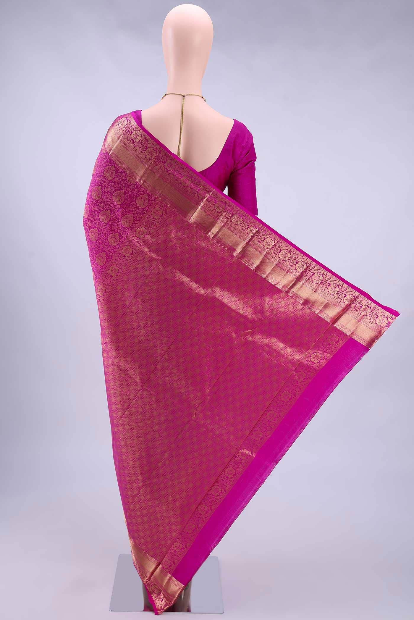 Rani Pink Bangalore Silk Saree