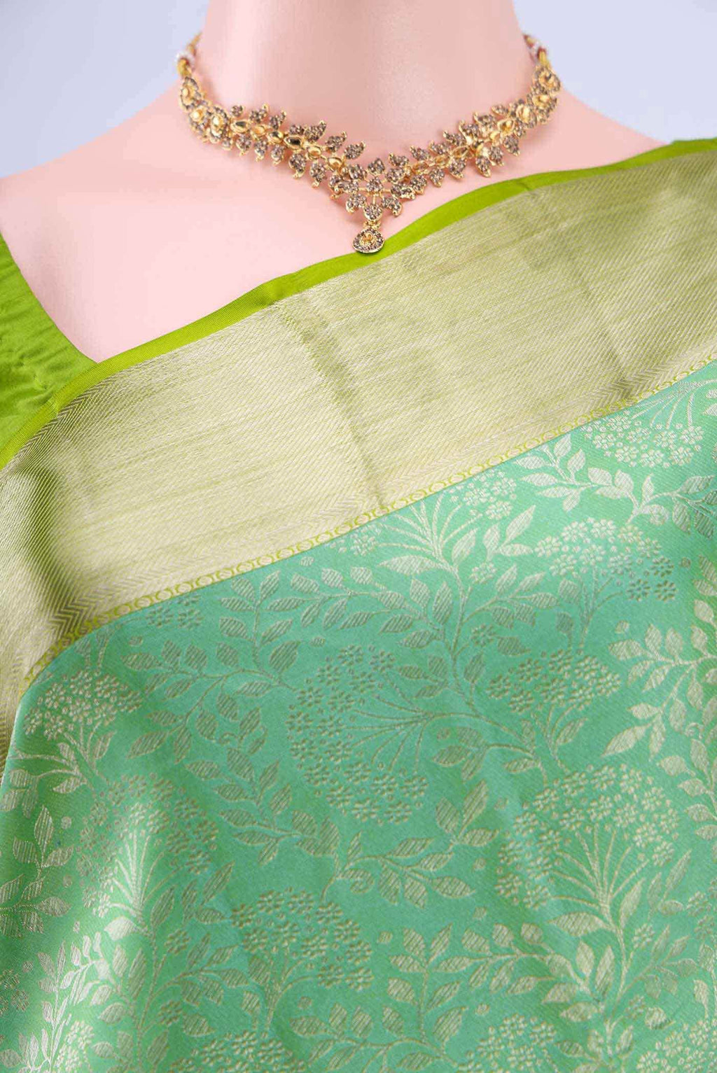 Mint Green Bangalore Silk Saree