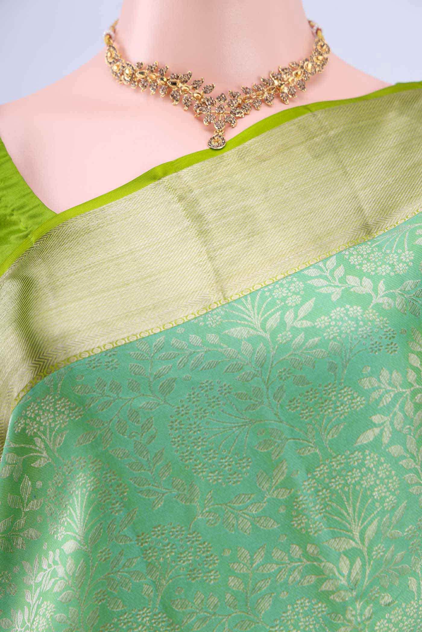 Mint Green Bangalore Silk Saree