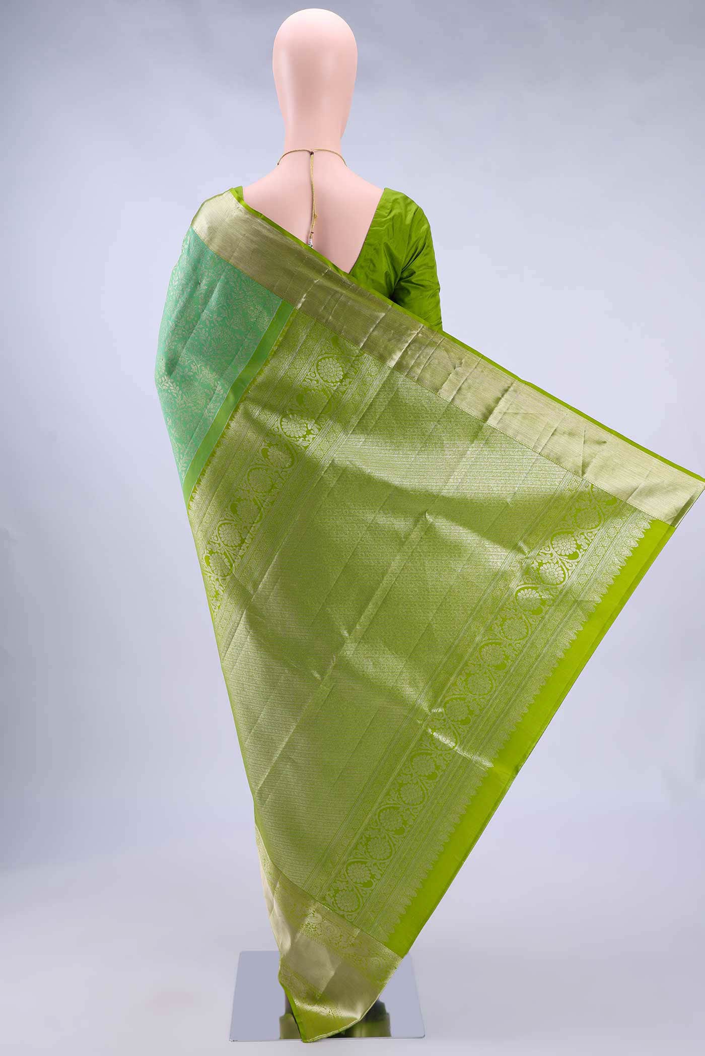 Mint Green Bangalore Silk Saree