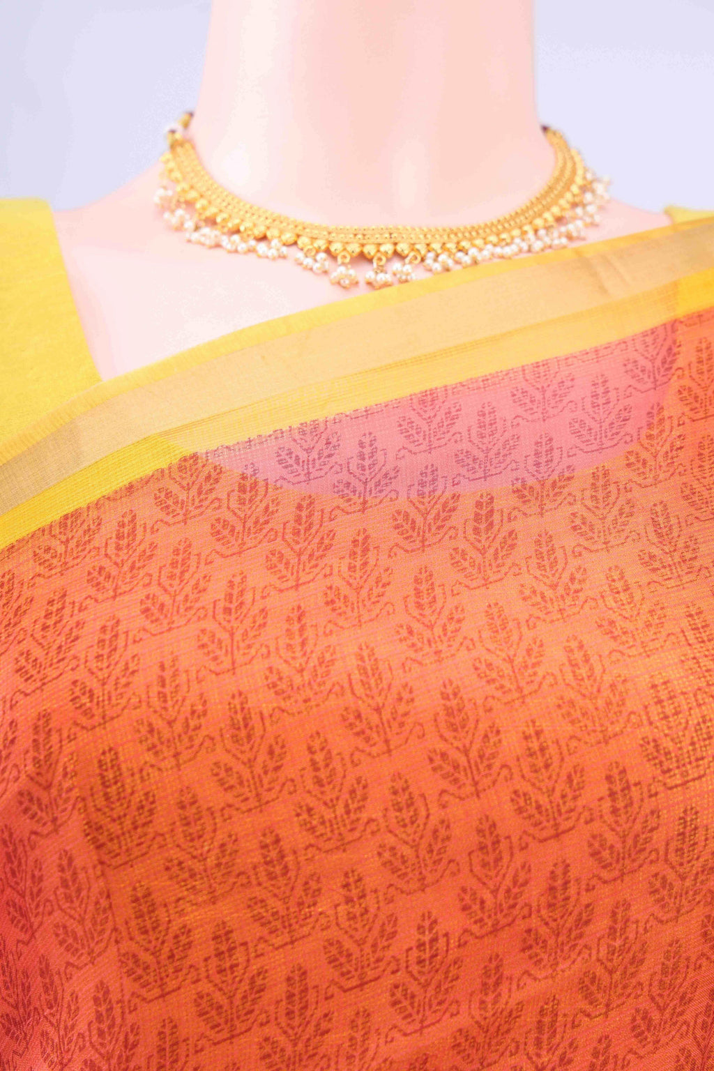 Rust Kota Silk Saree