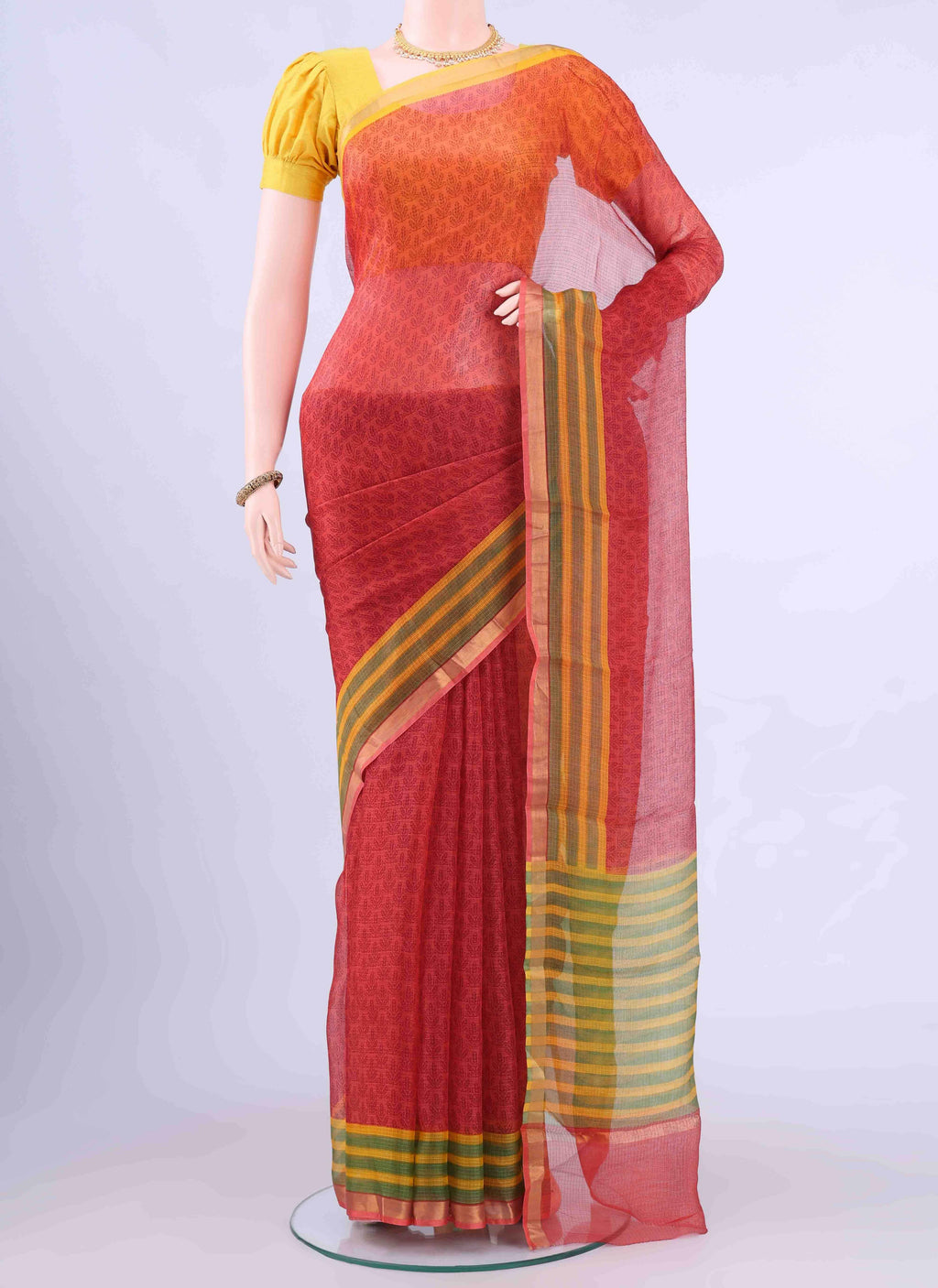 Rust Kota Silk Saree