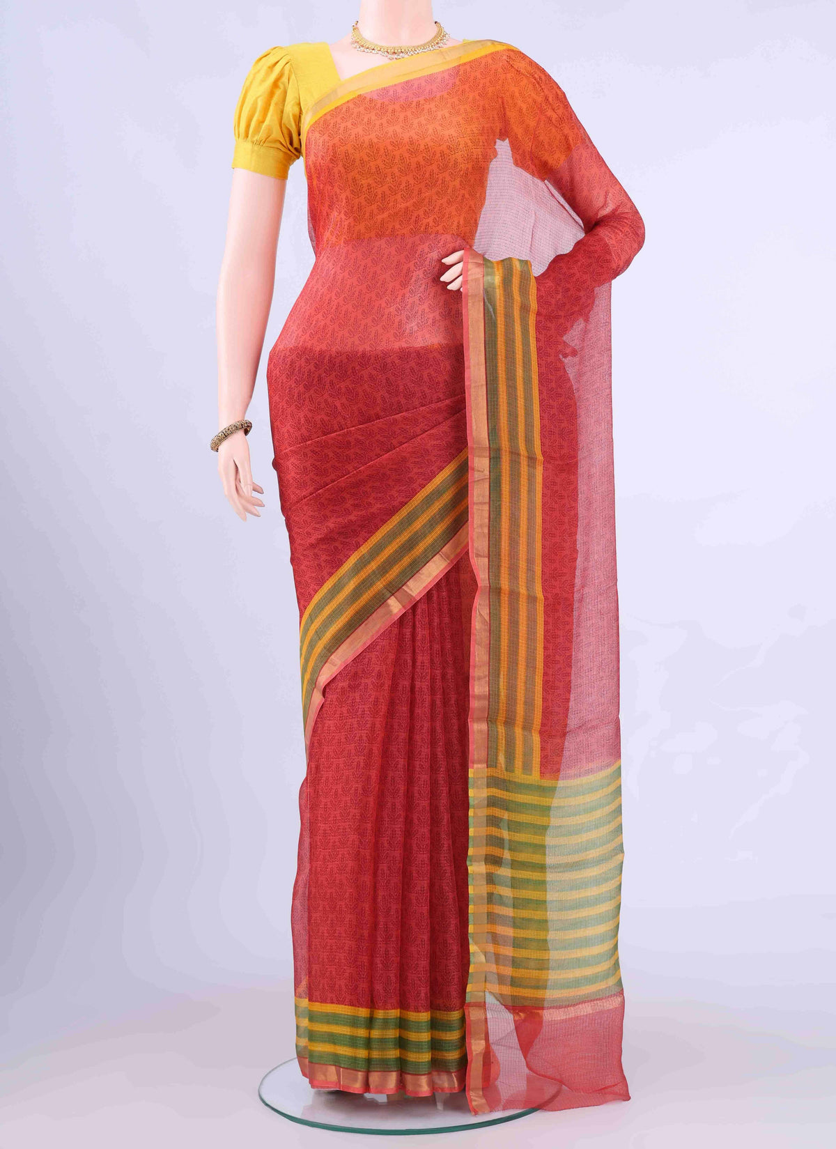 Rust Kota Silk Saree