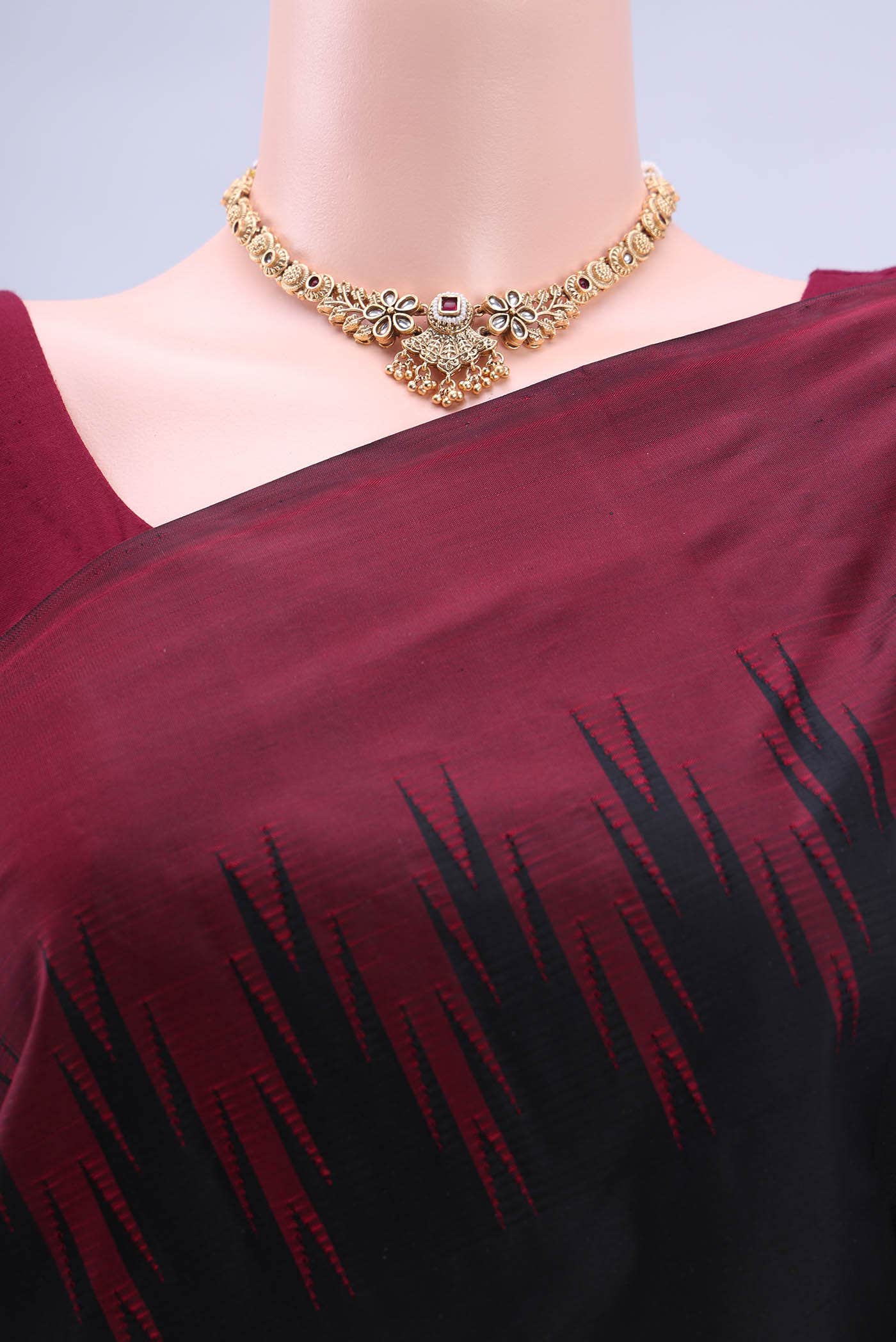 Black Kanchipuram Silk Saree