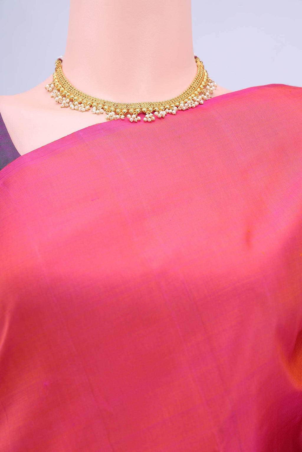 Peach Kanchipuram Silk Saree