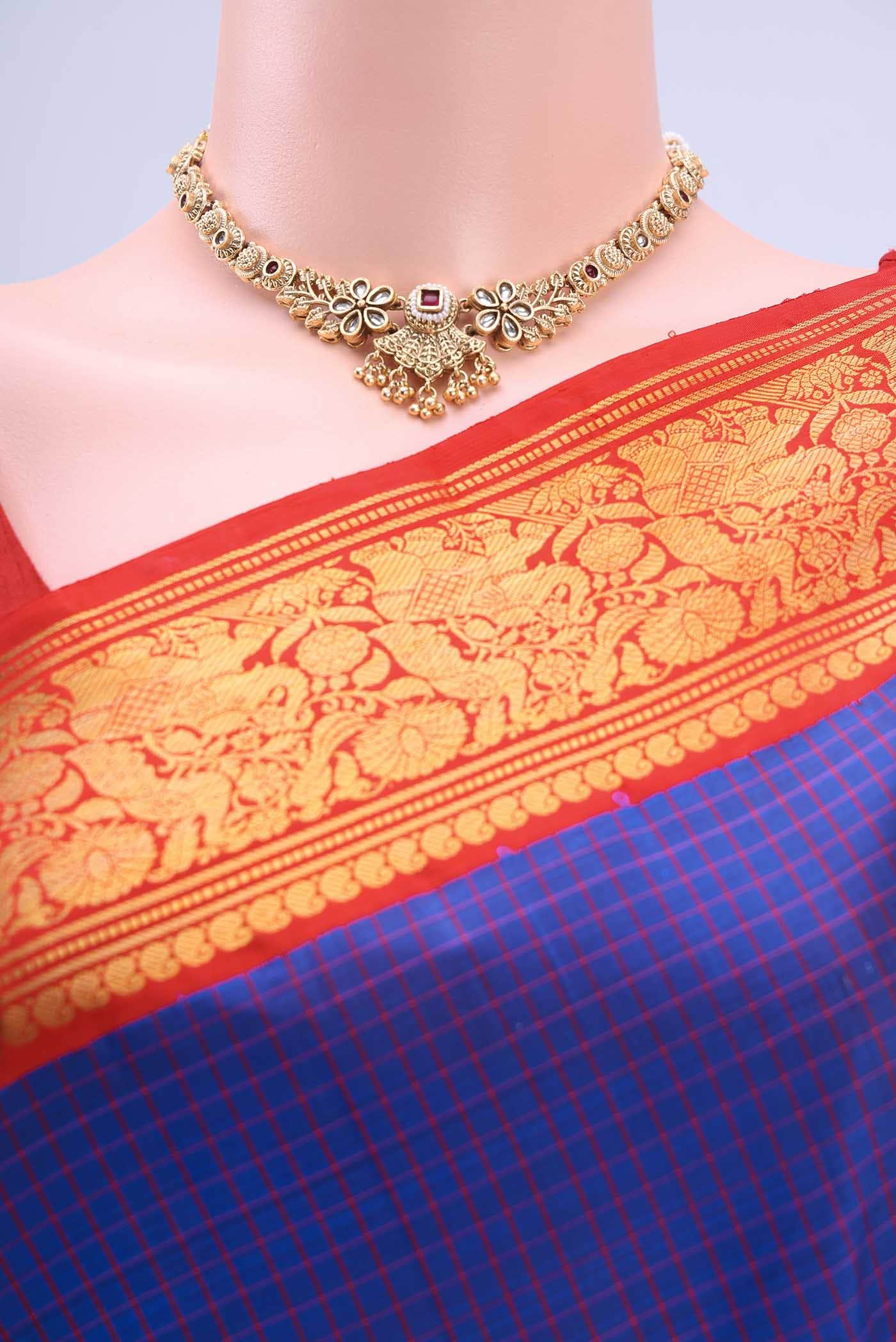 Royal Blue Kanchipuram Silk Saree