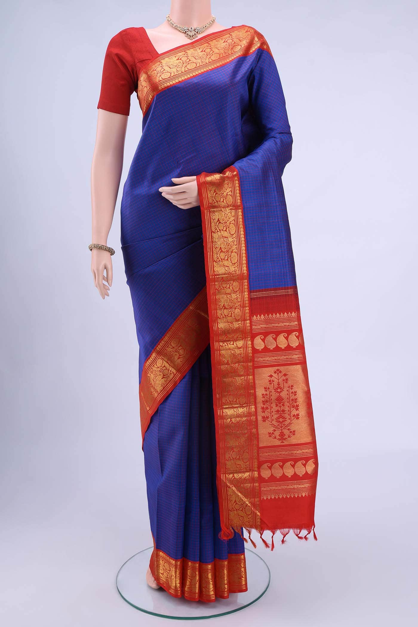 Royal Blue Kanchipuram Silk Saree