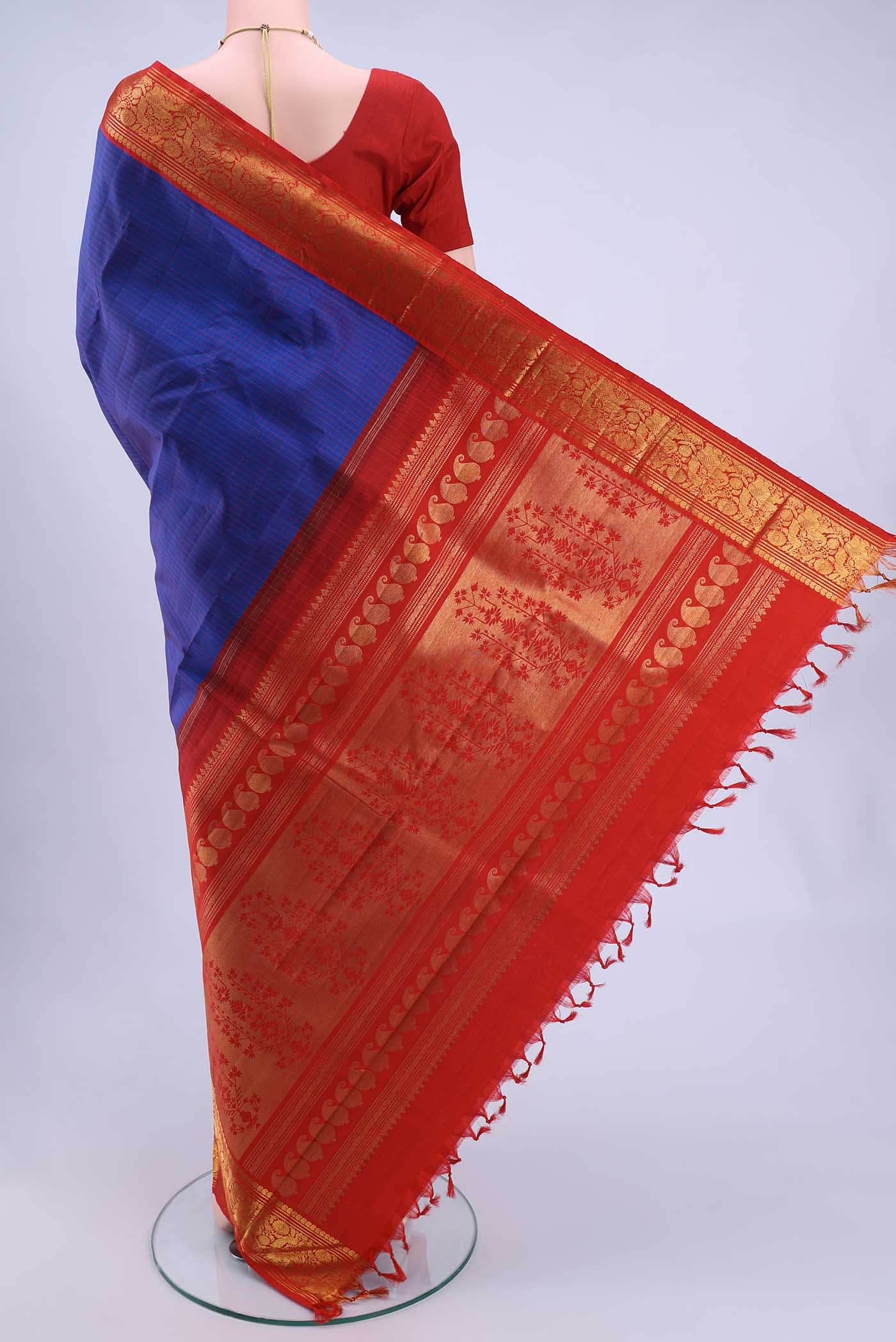 Royal Blue Kanchipuram Silk Saree