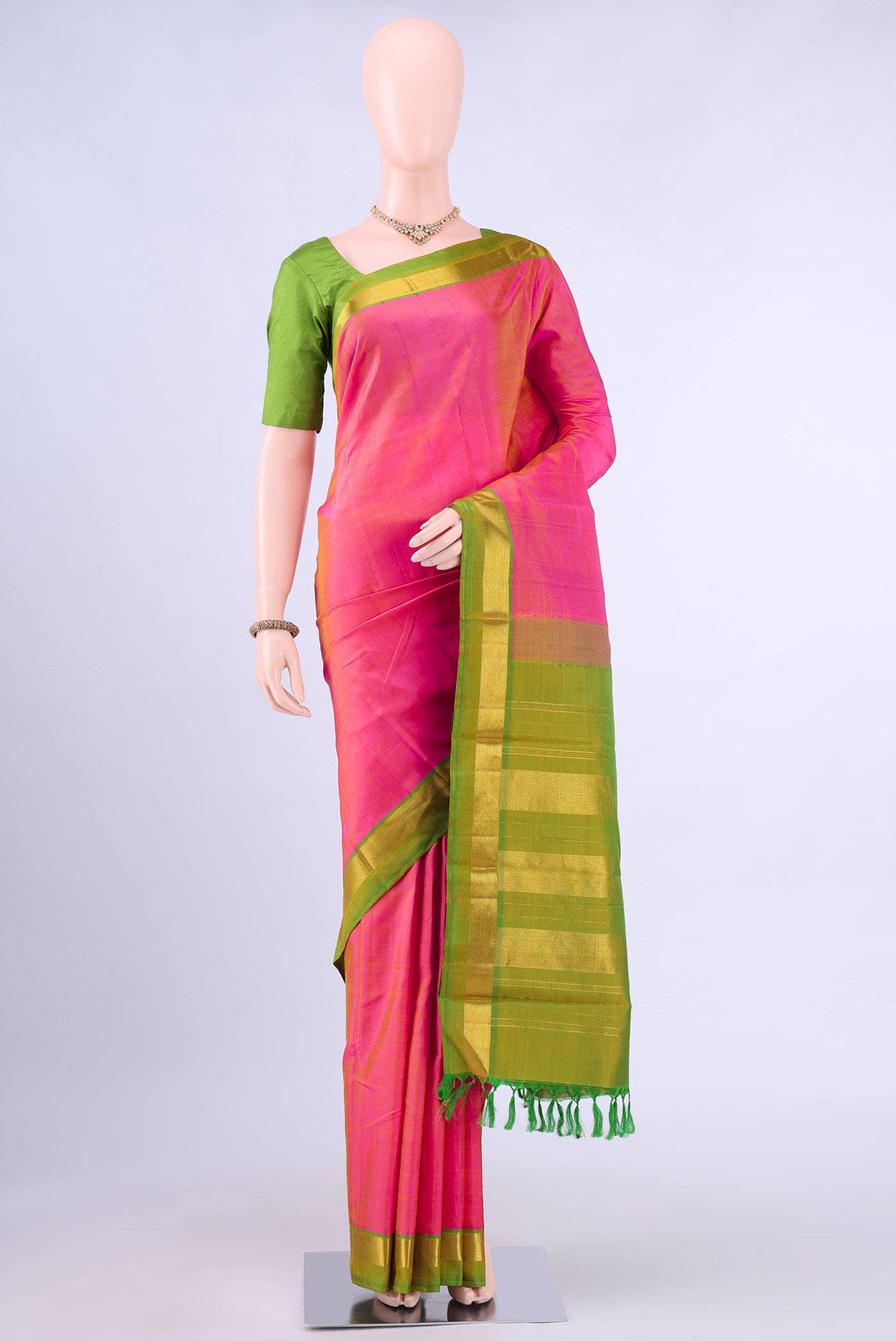 Pink Kanchipuram Saree