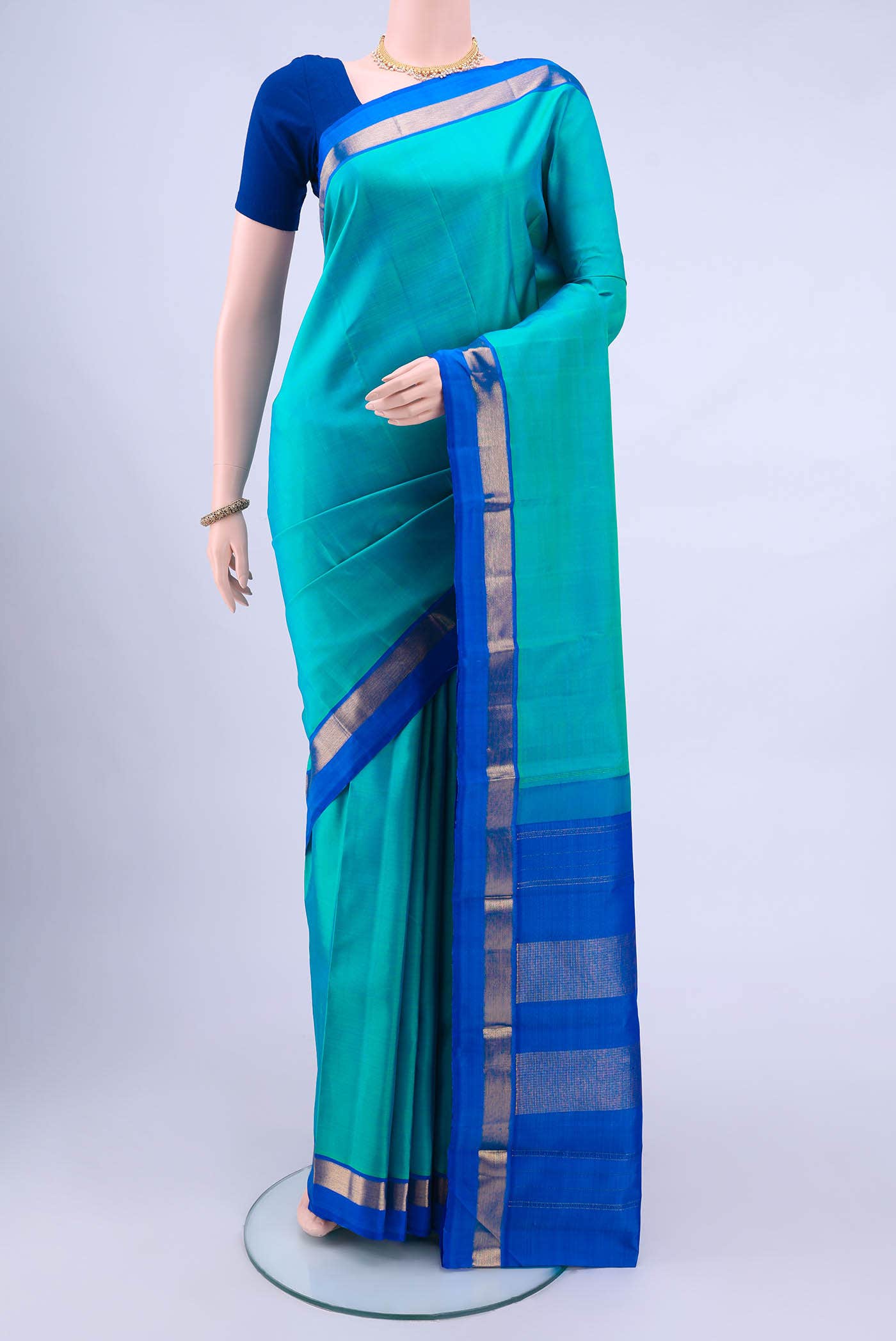 Blue Kanchipuram Silk Saree