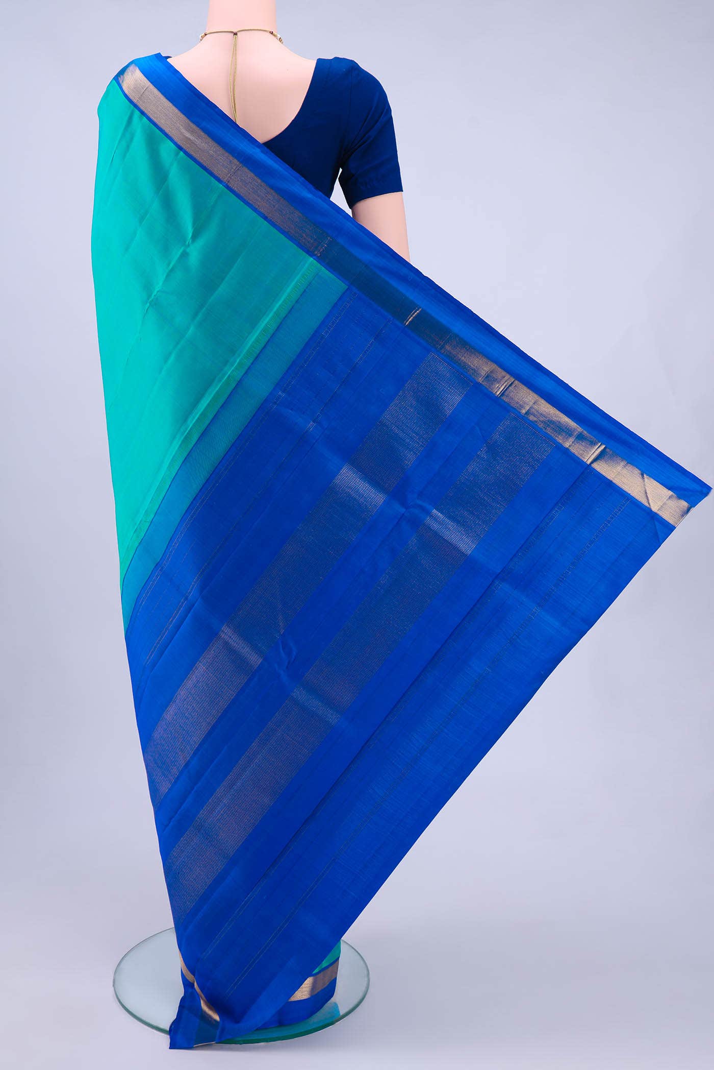 Blue Kanchipuram Silk Saree
