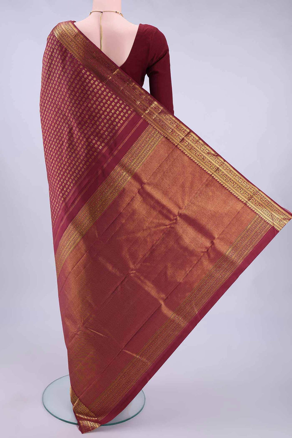 Maroon Kanchipuram Saree