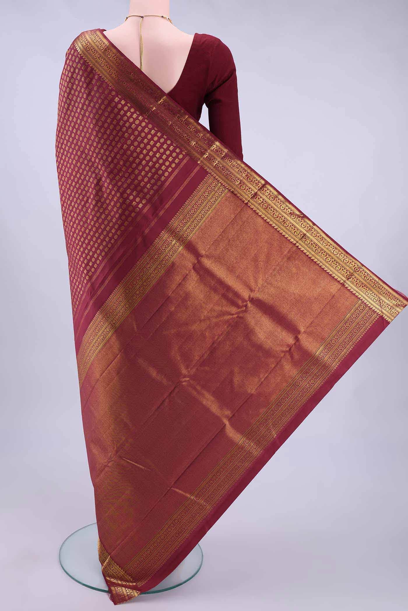 Maroon Kanchipuram Saree