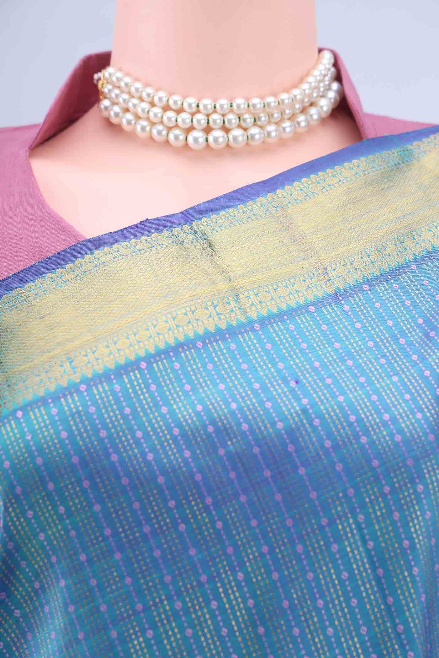 Blue Kanchipuram Silk Saree