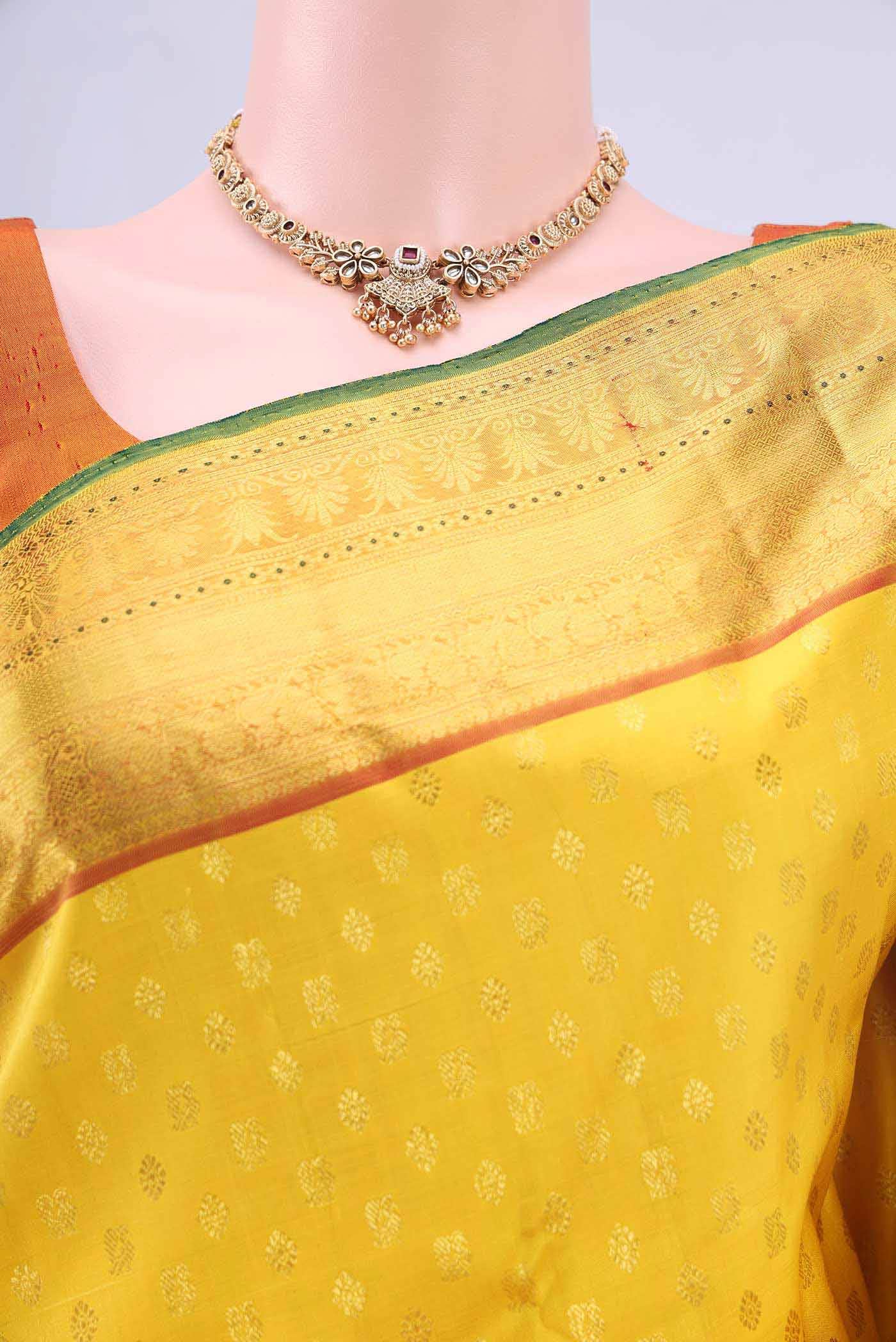 Yellow Kanchipuram Saree