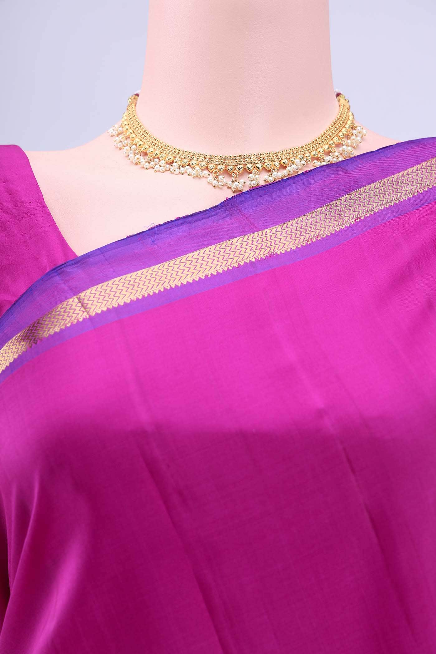 Magenta Kanchipuram Silk Saree