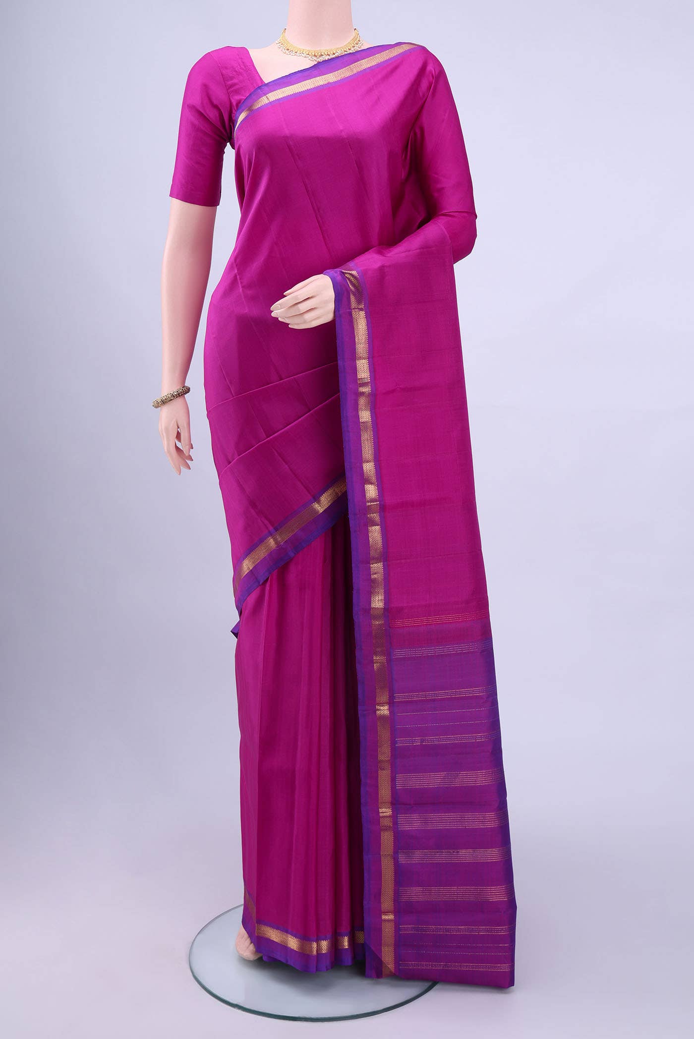 Magenta Kanchipuram Silk Saree