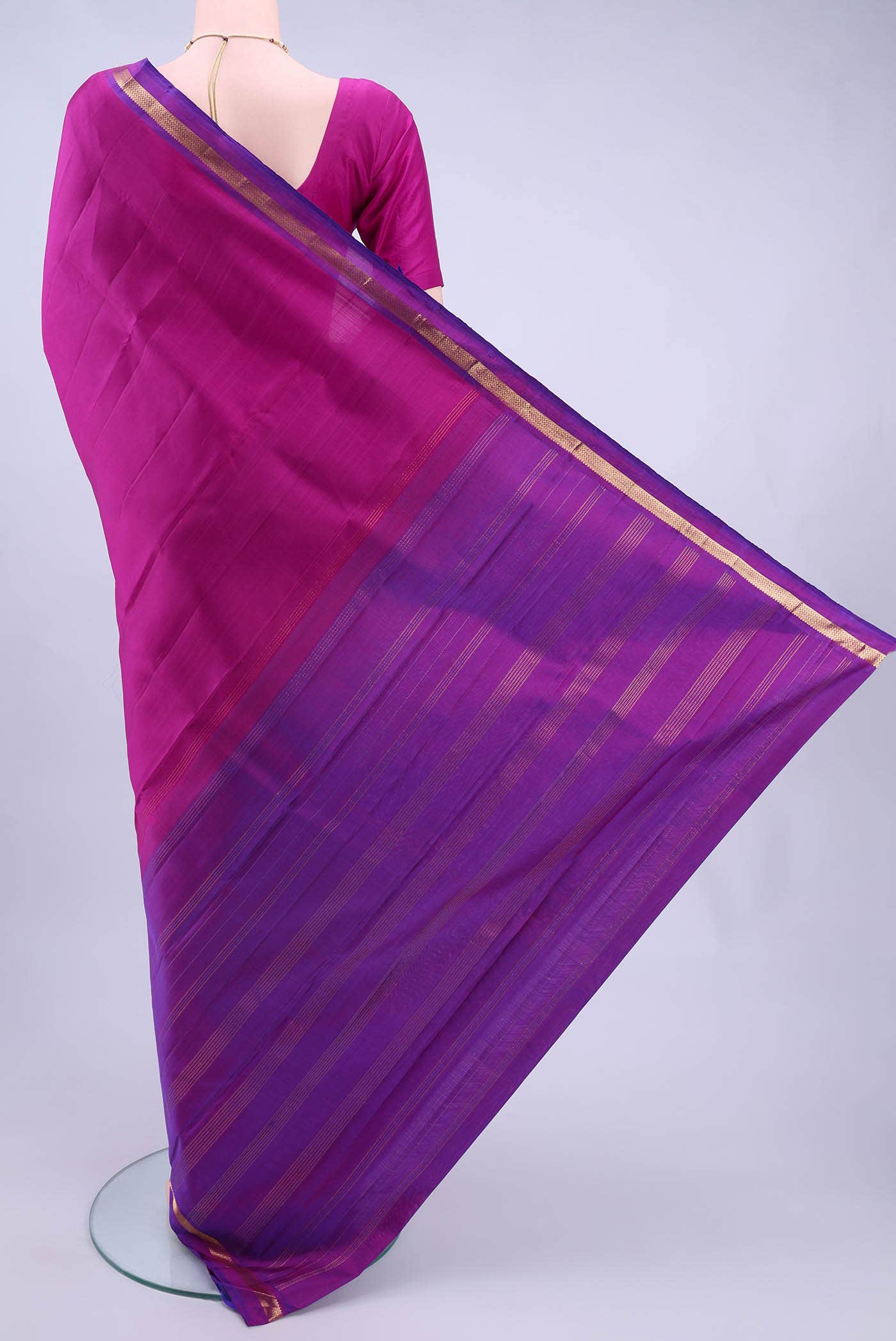 Magenta Kanchipuram Silk Saree