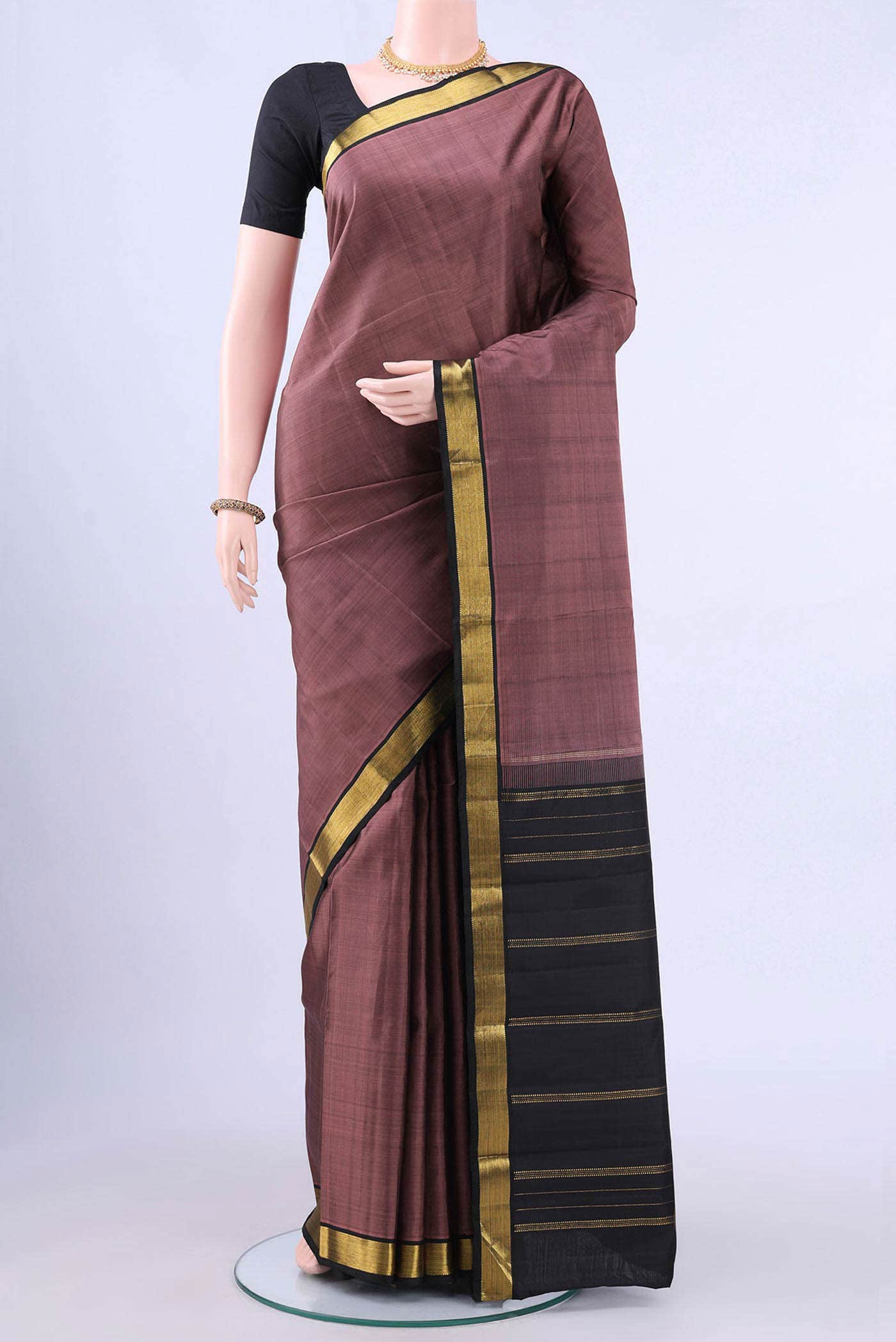 Coral Kanchipuram Saree