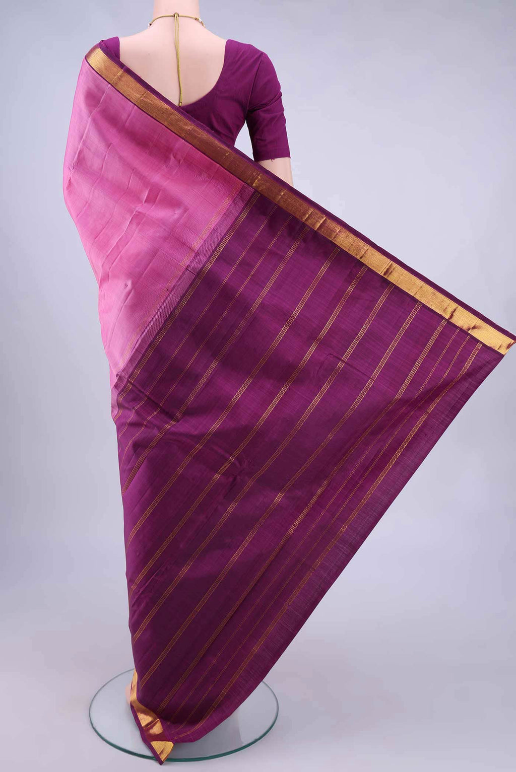 Pink Kanchipuram Silk Saree