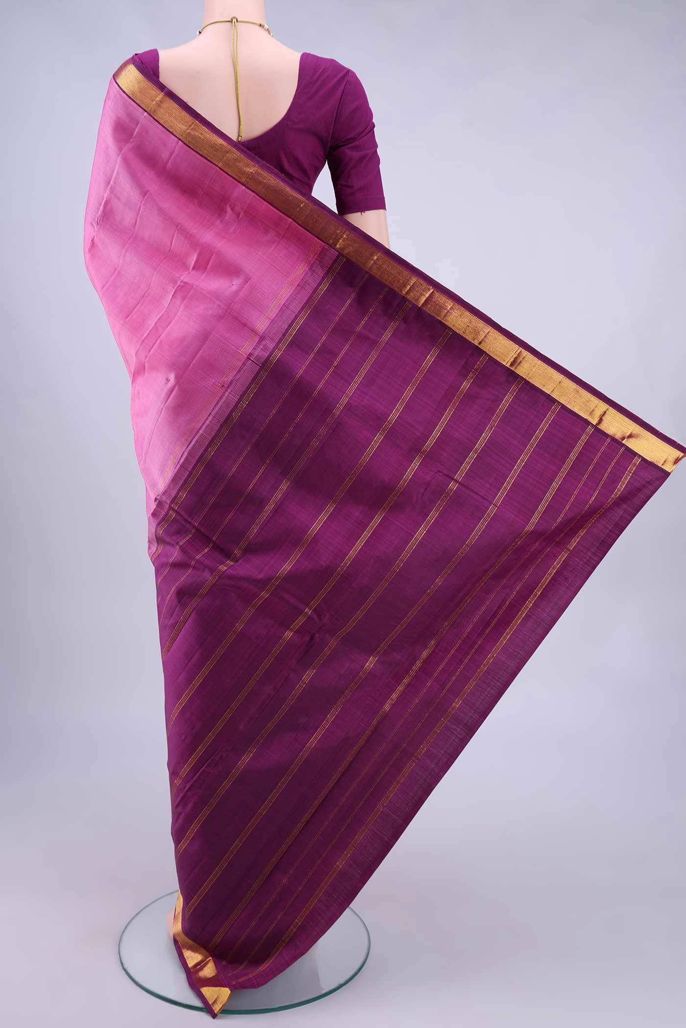 Pink Kanchipuram Silk Saree