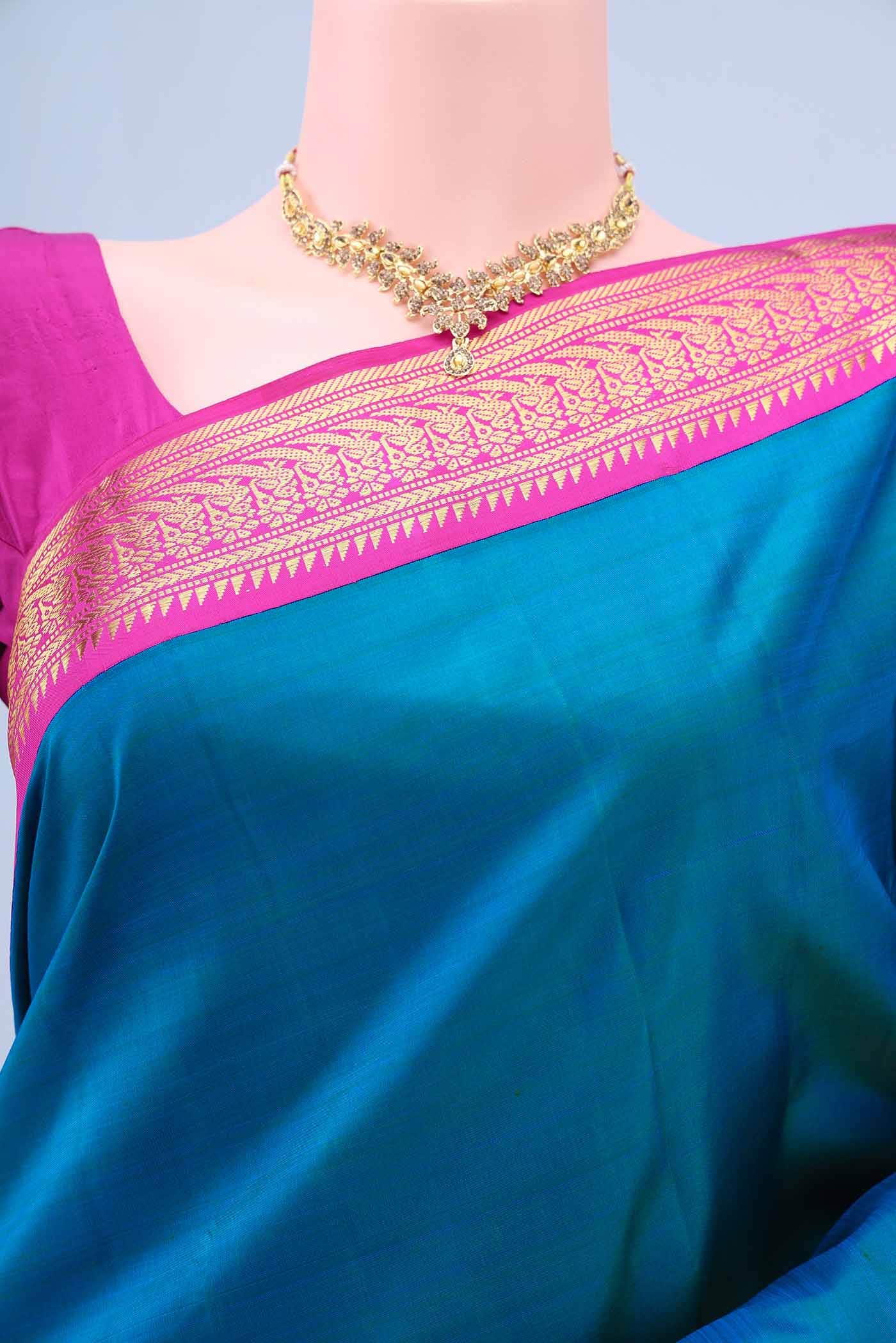 Blue Kanchipuram Silk Saree