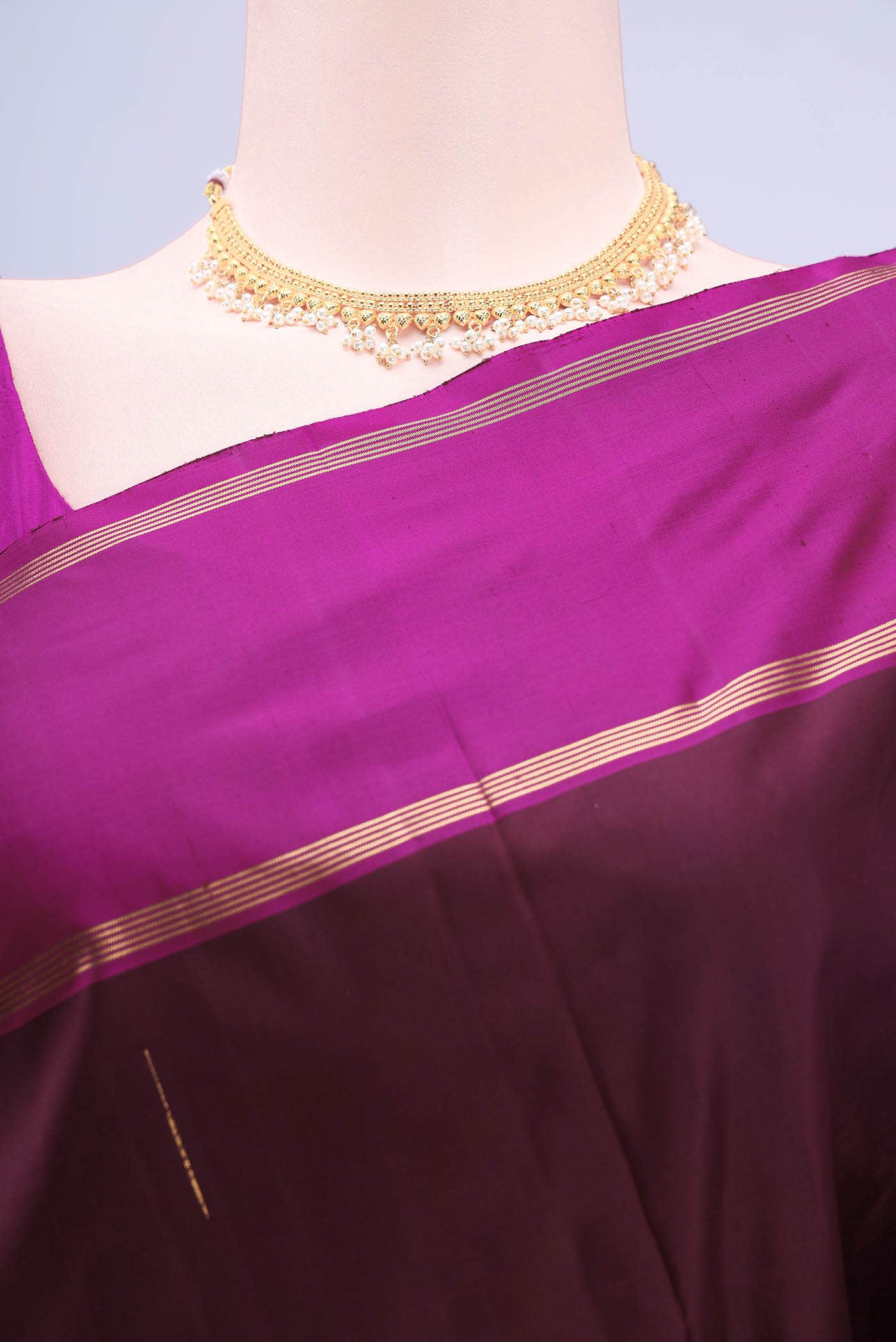 Brown Kanchipuram Silk Saree