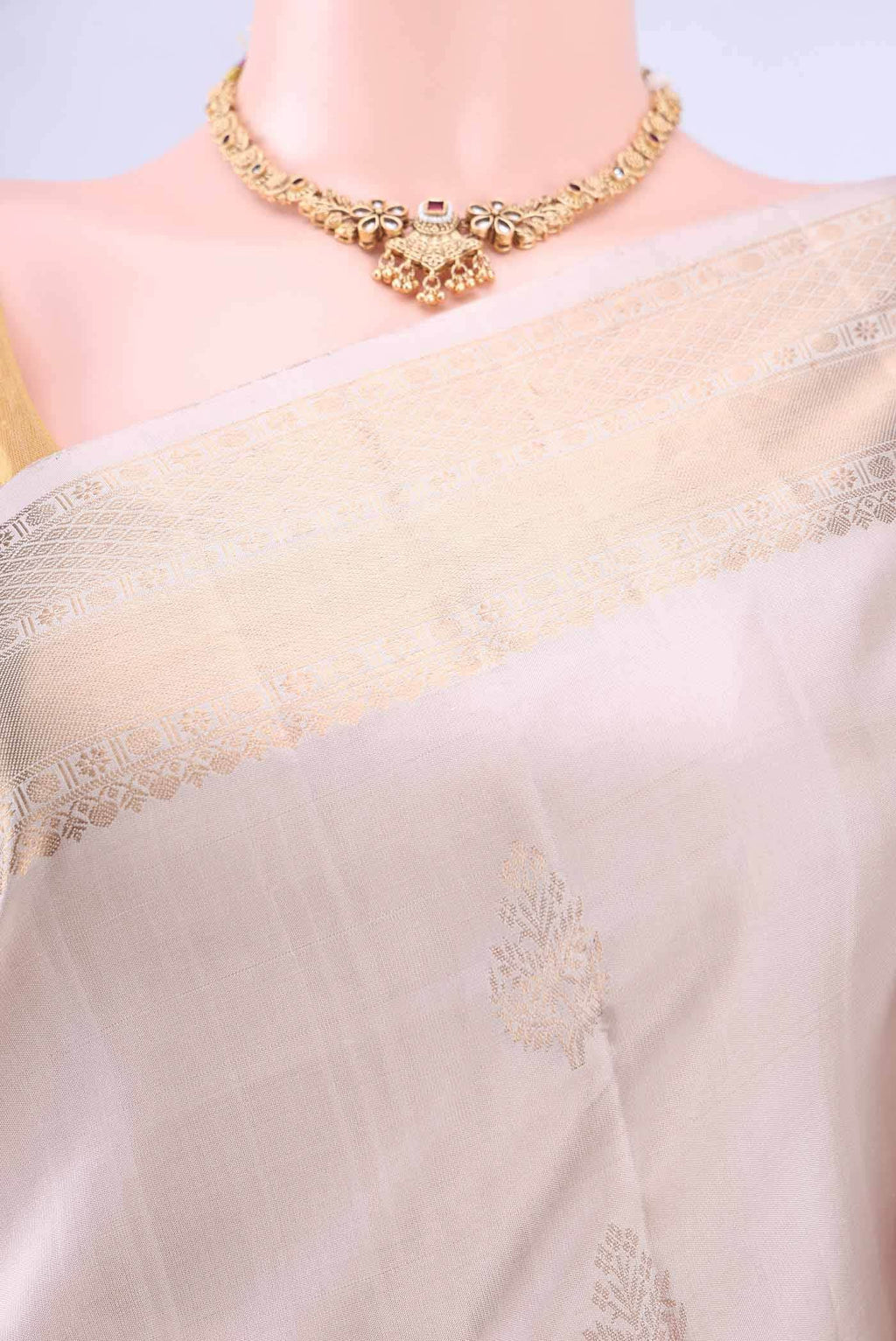 Off White Soft Silk Saree