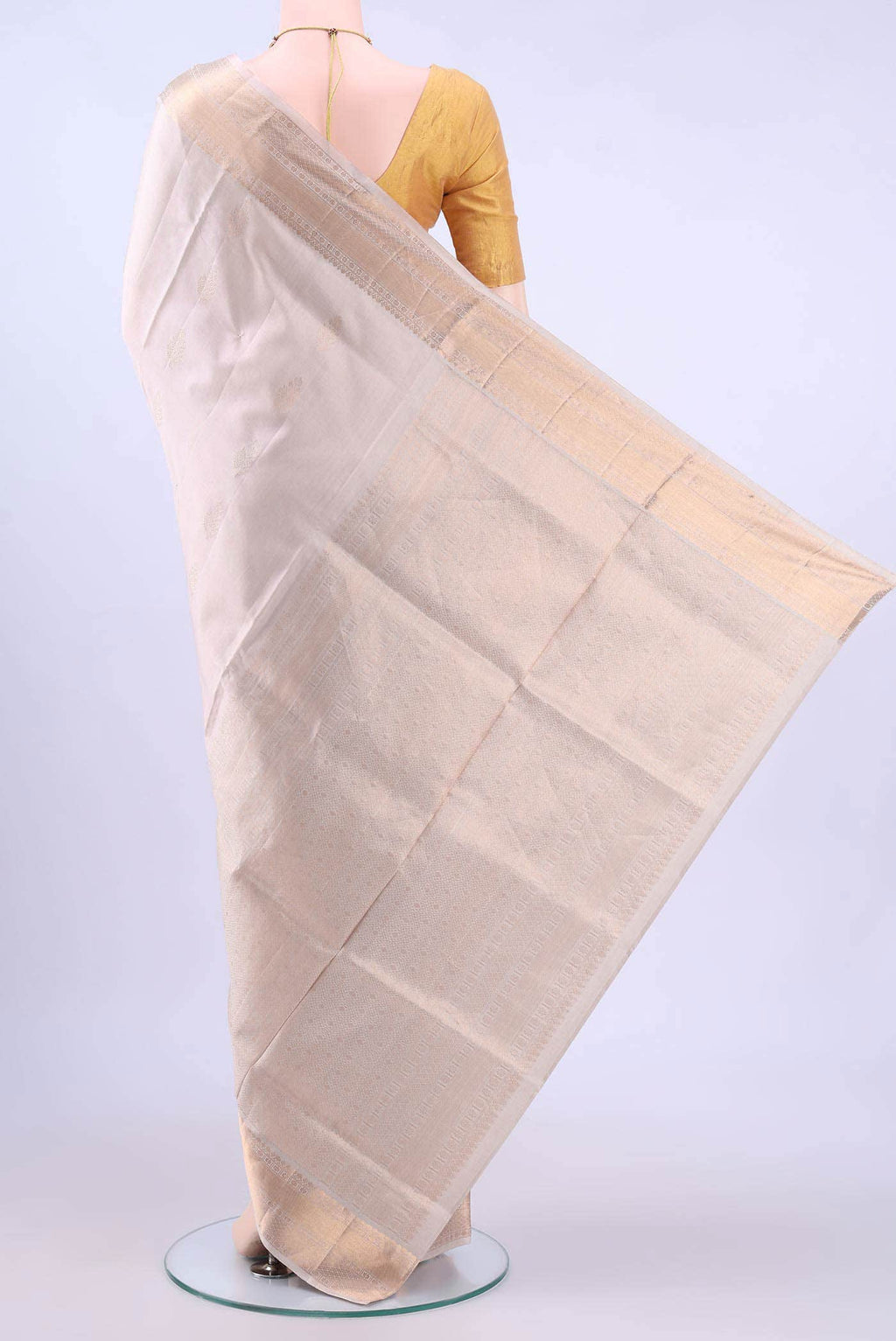 Off White Soft Silk Saree