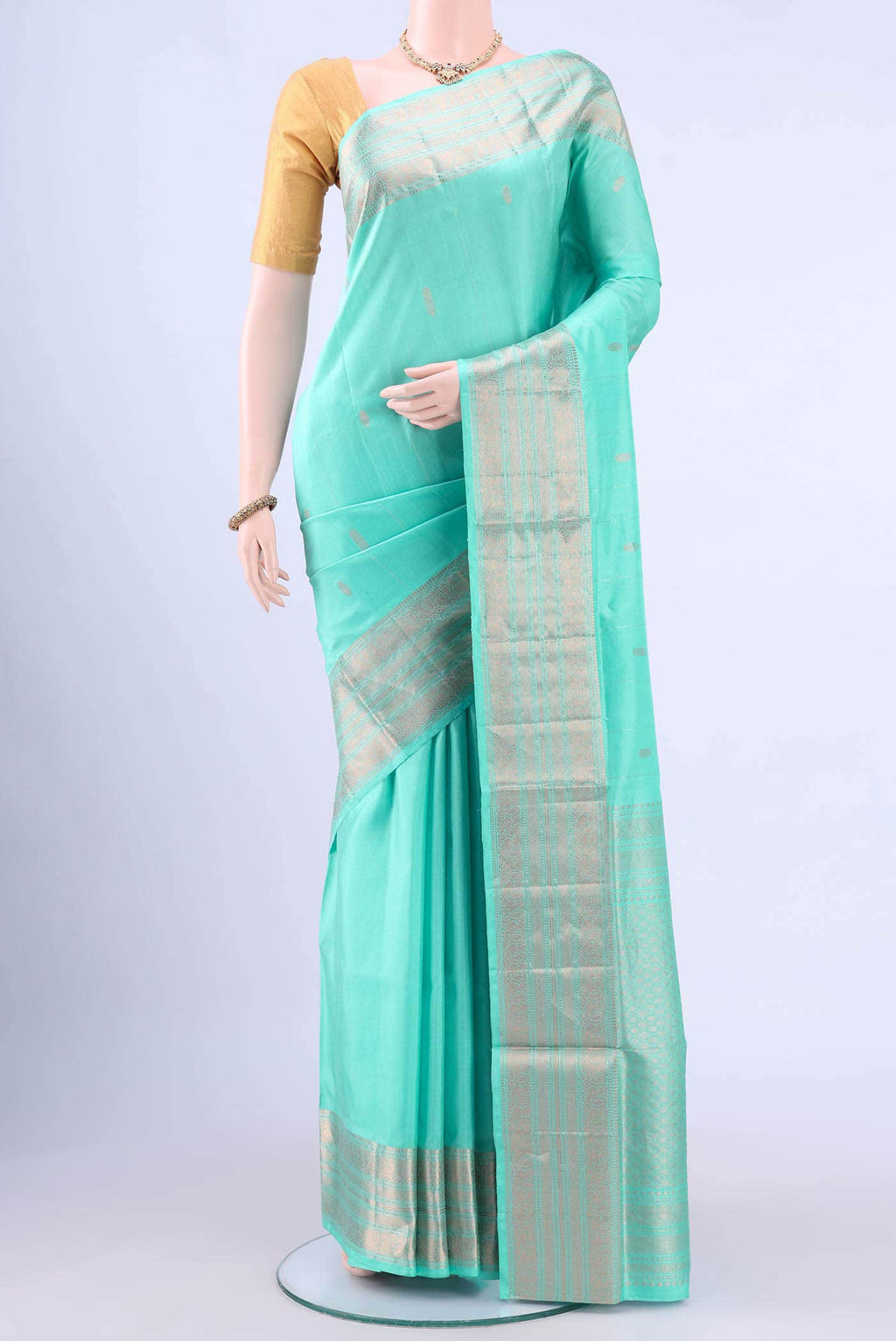 Mint Green Soft Silk Saree