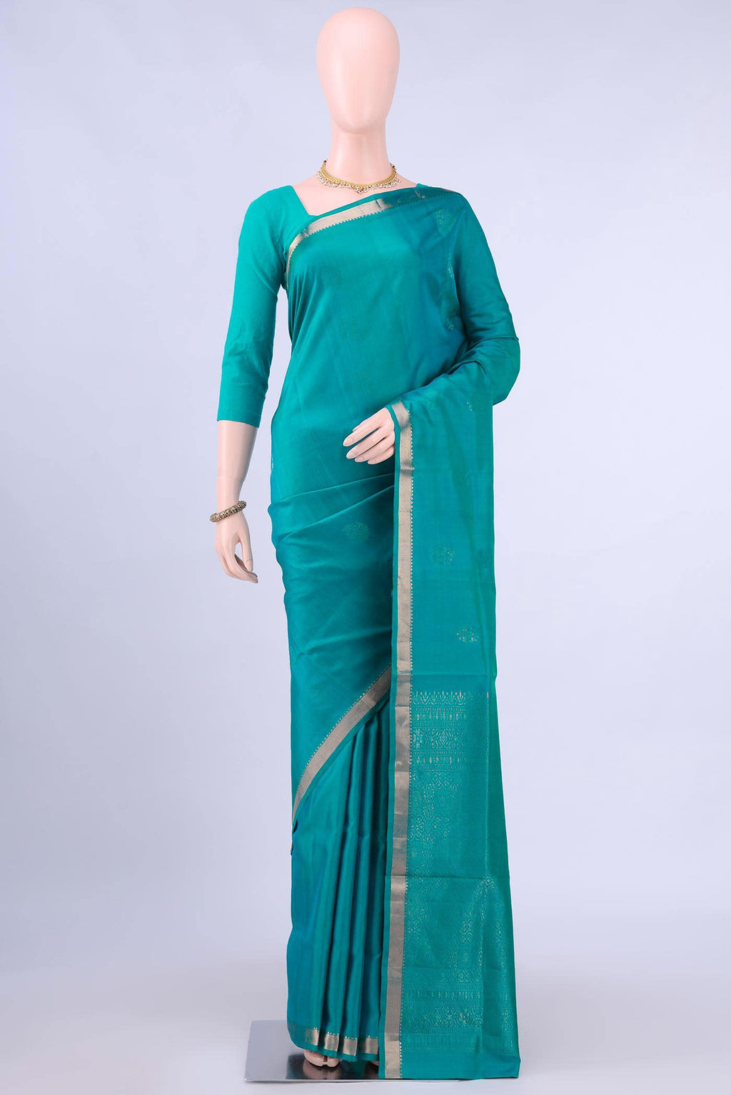 Sea Green Soft Silk Saree